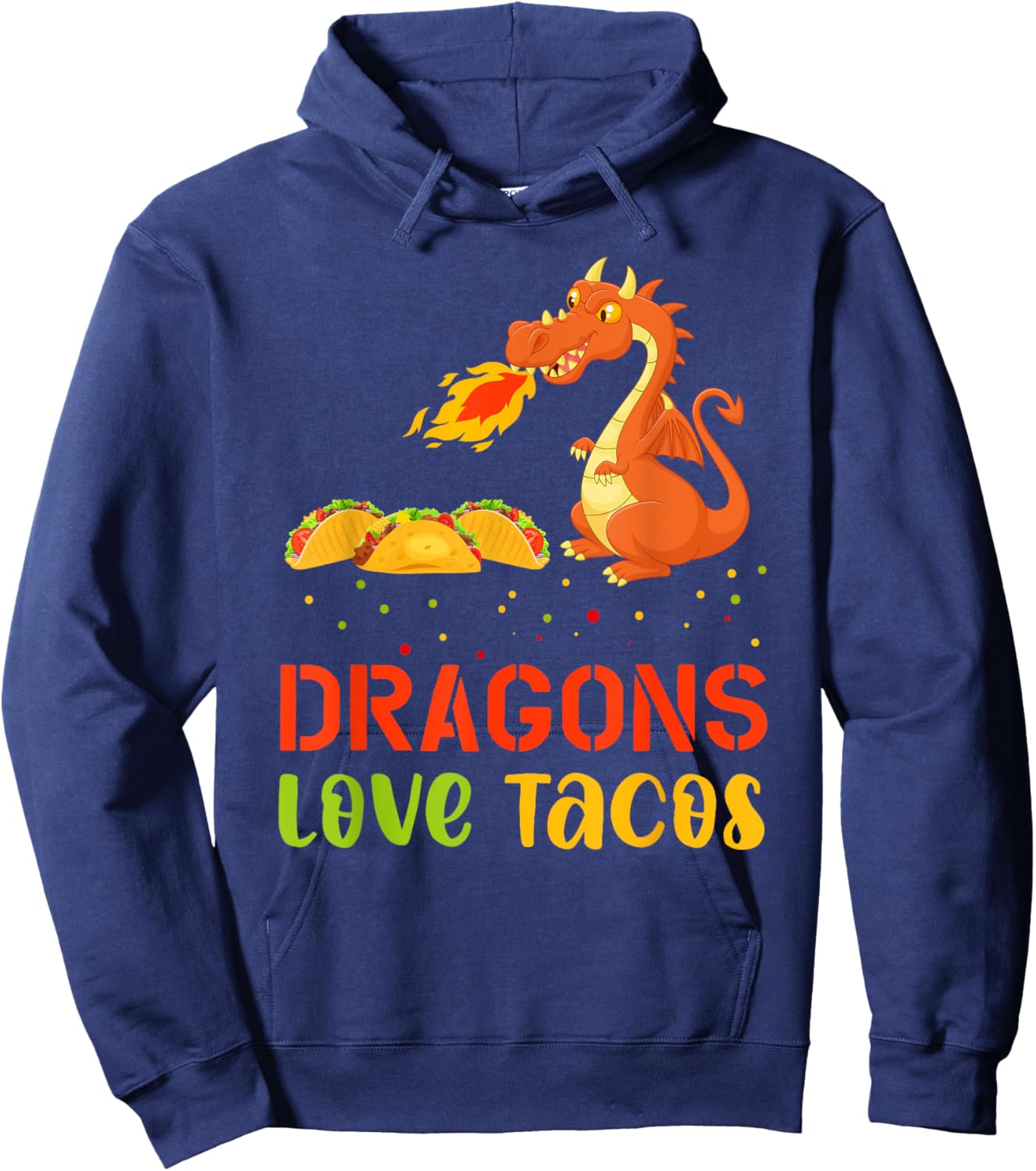 Dragons Love Tacos Hoodie - Hoodie | Navy