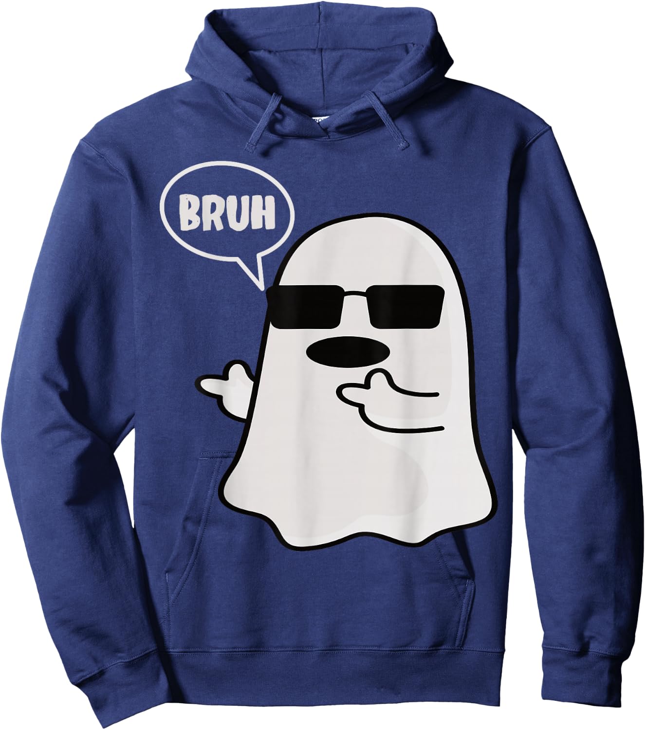 Funny Halloween Bruh Ghost Men Boys Hoodie - Hoodie | Navy