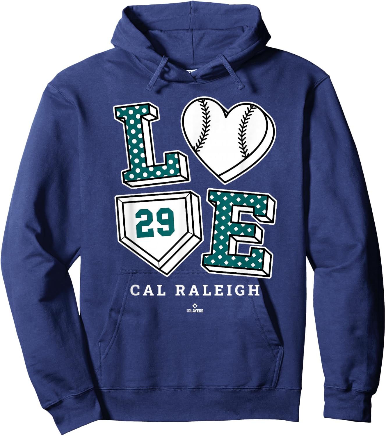 Love Cal Raleigh Seattle MLBPA Hoodie - Hoodie | Navy