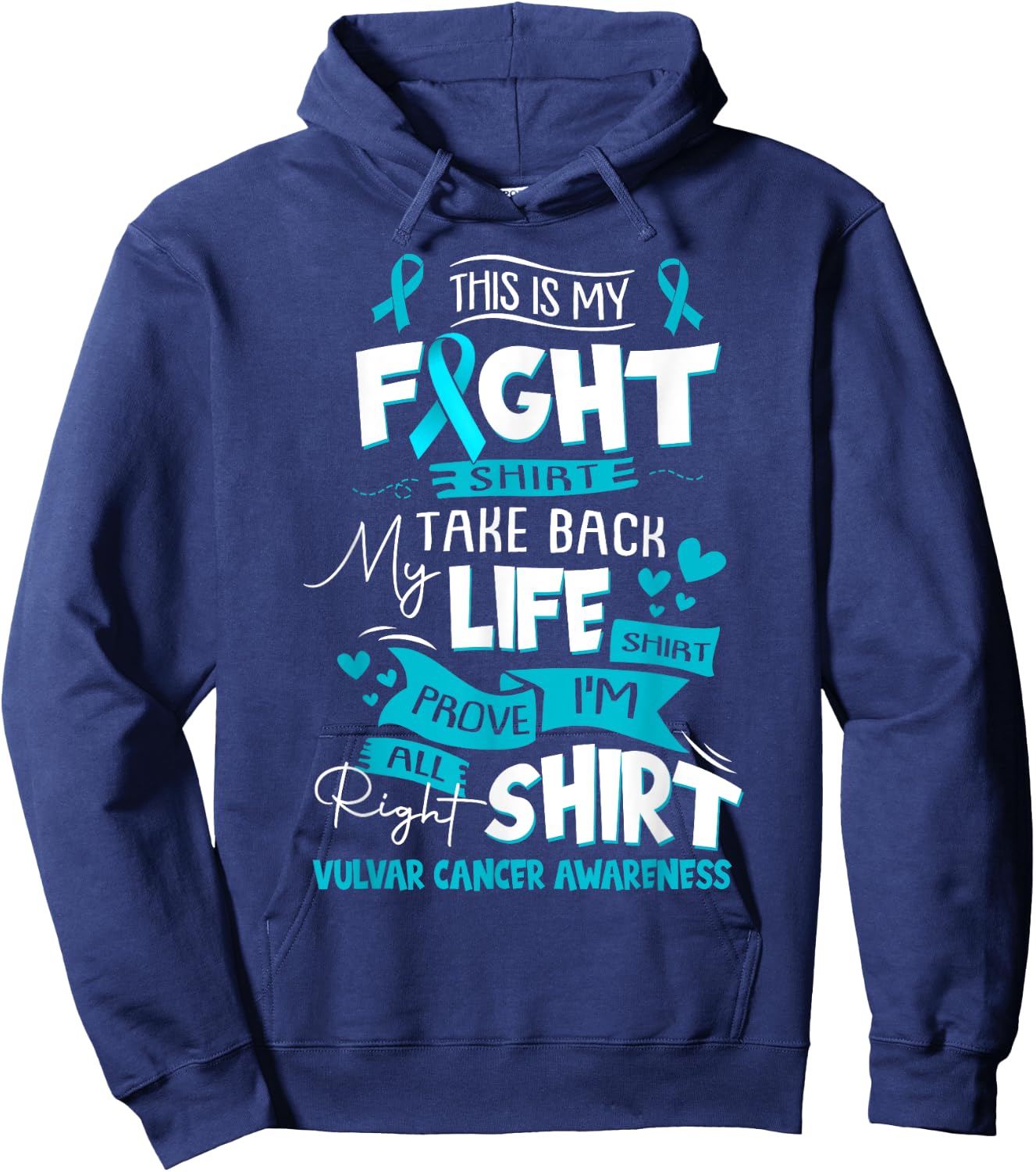 Vulvar Cancer Awareness This Is My Fight Hoodie - Hoodie | Navy