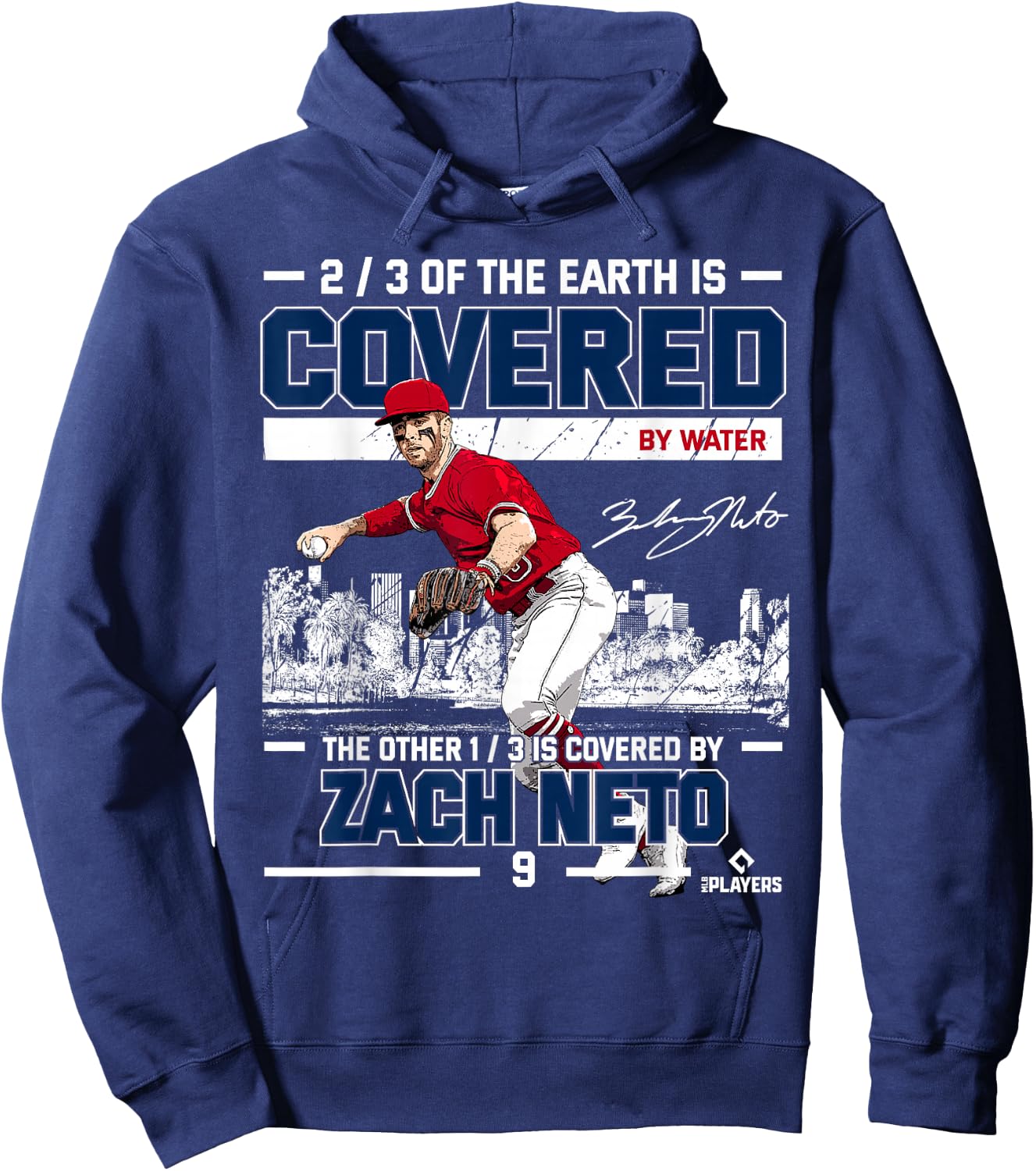 Covered Zach Neto Los Angeles MLBPA Hoodie - Hoodie | Navy