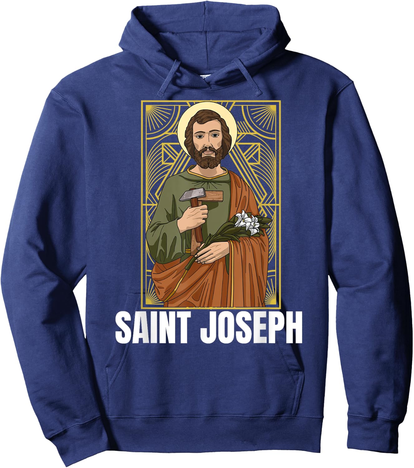 Saint Joseph Catholic Father And Worker Hoodie - Hoodie | Navy