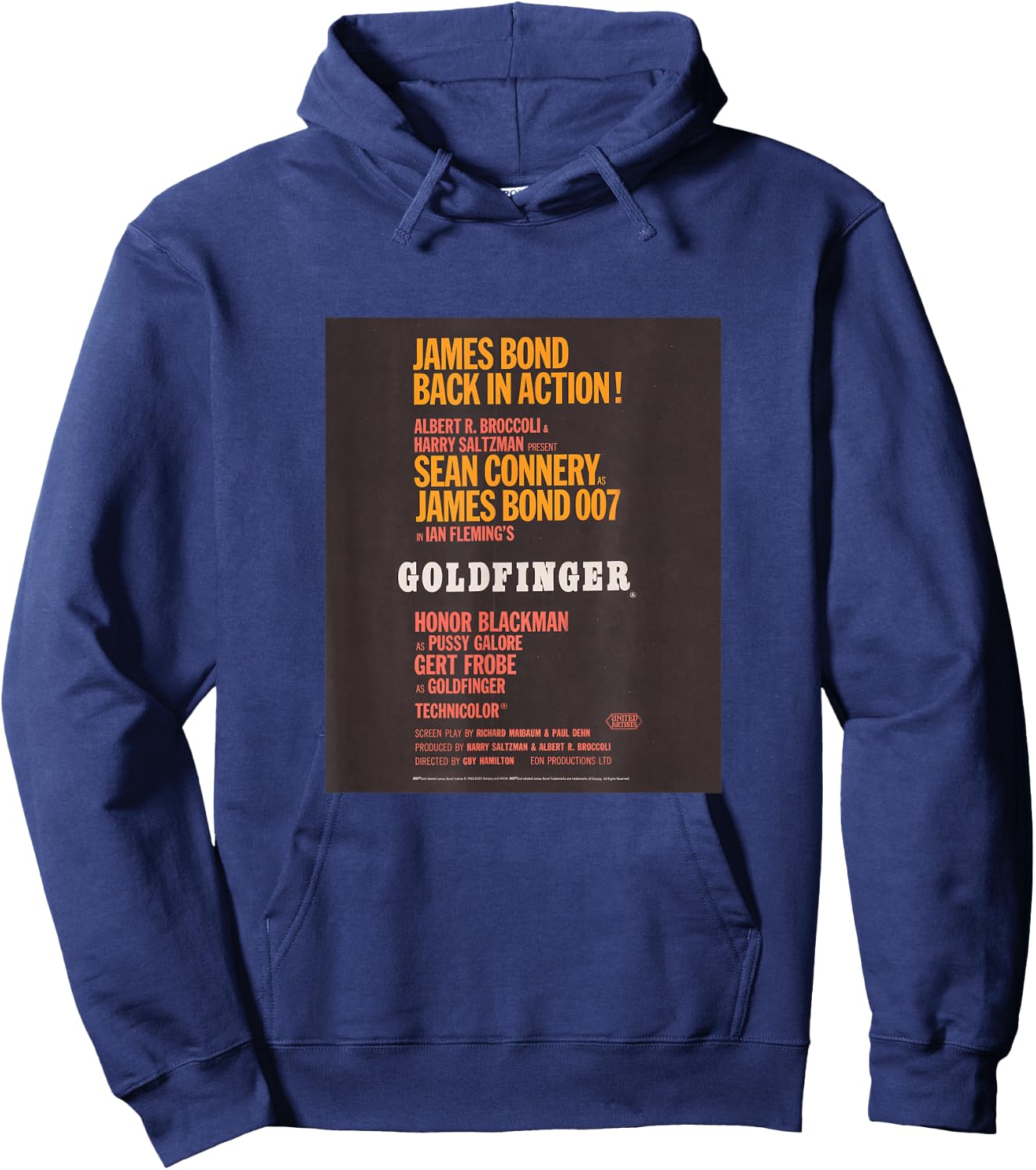 Official James Bond 007 Goldfinger Hoodie - Hoodie | Navy