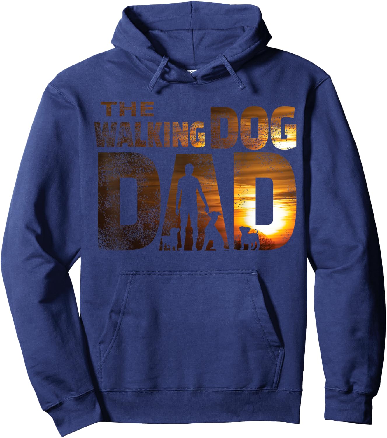 The Walking Dad Design as a dog holder Women Hoodie - Hoodie | Navy