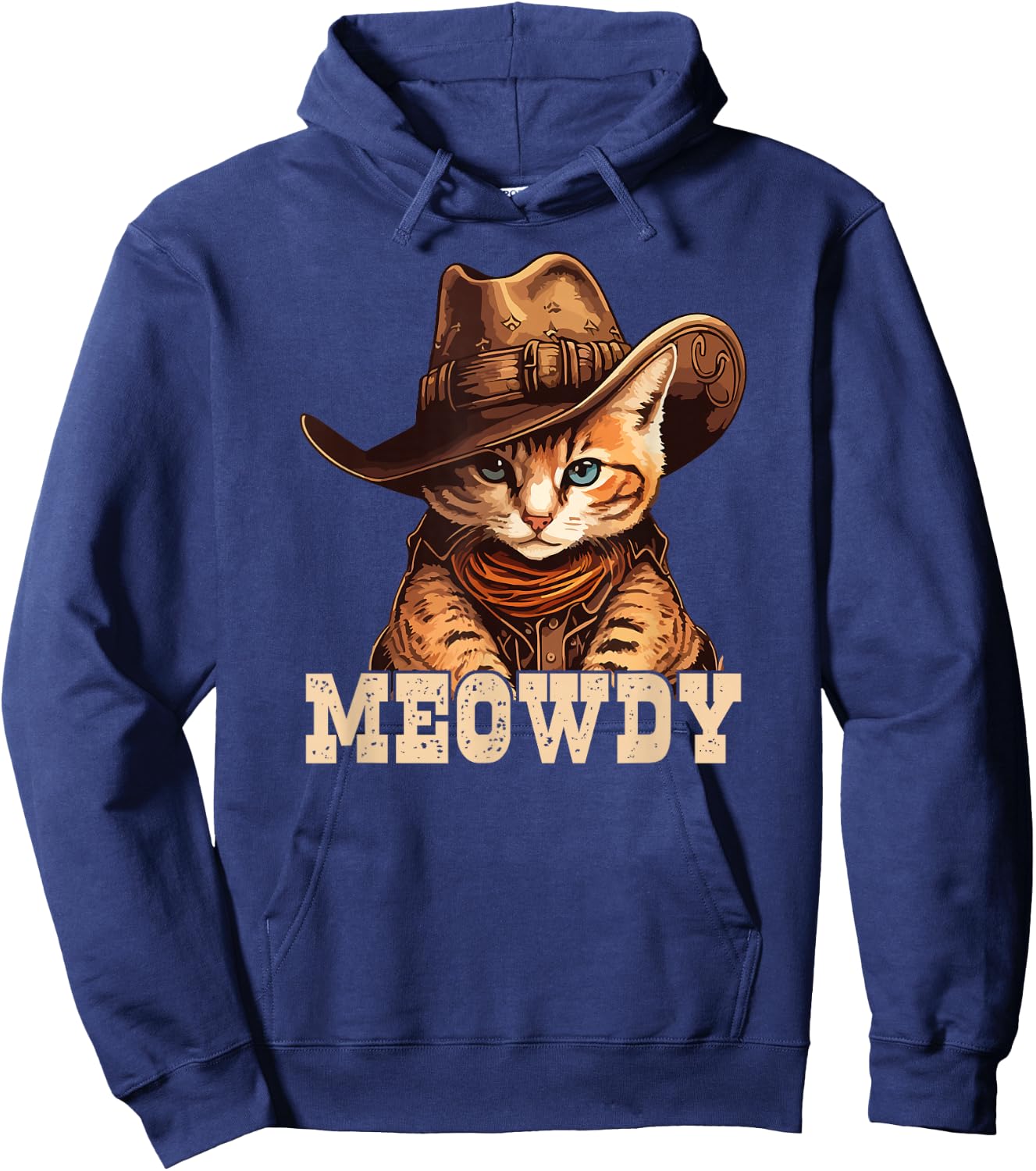 Cowboy Cat Meowdy Hoodie - Hoodie | Navy