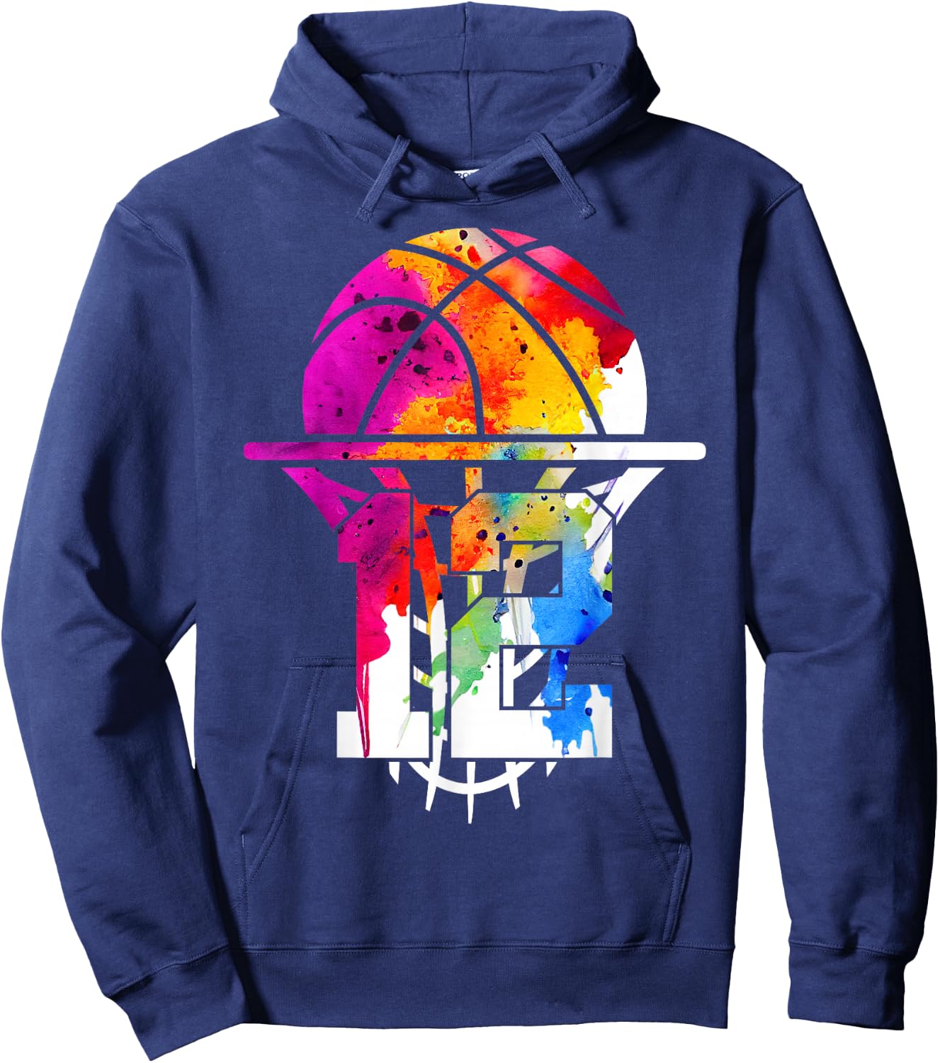 12 Years Basketball 12th Birthday Hoodie - Hoodie | Navy