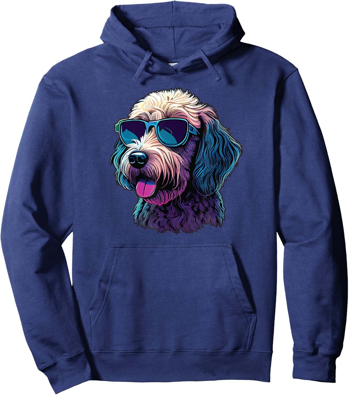 Dad Mom Cool Dog Sunglasses - Doodle Women Hoodie - Hoodie | Navy