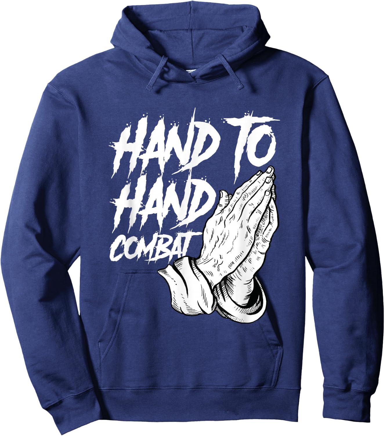 Praying Hands Christian Hand To Hand Combat Hoodie - Hoodie | Navy