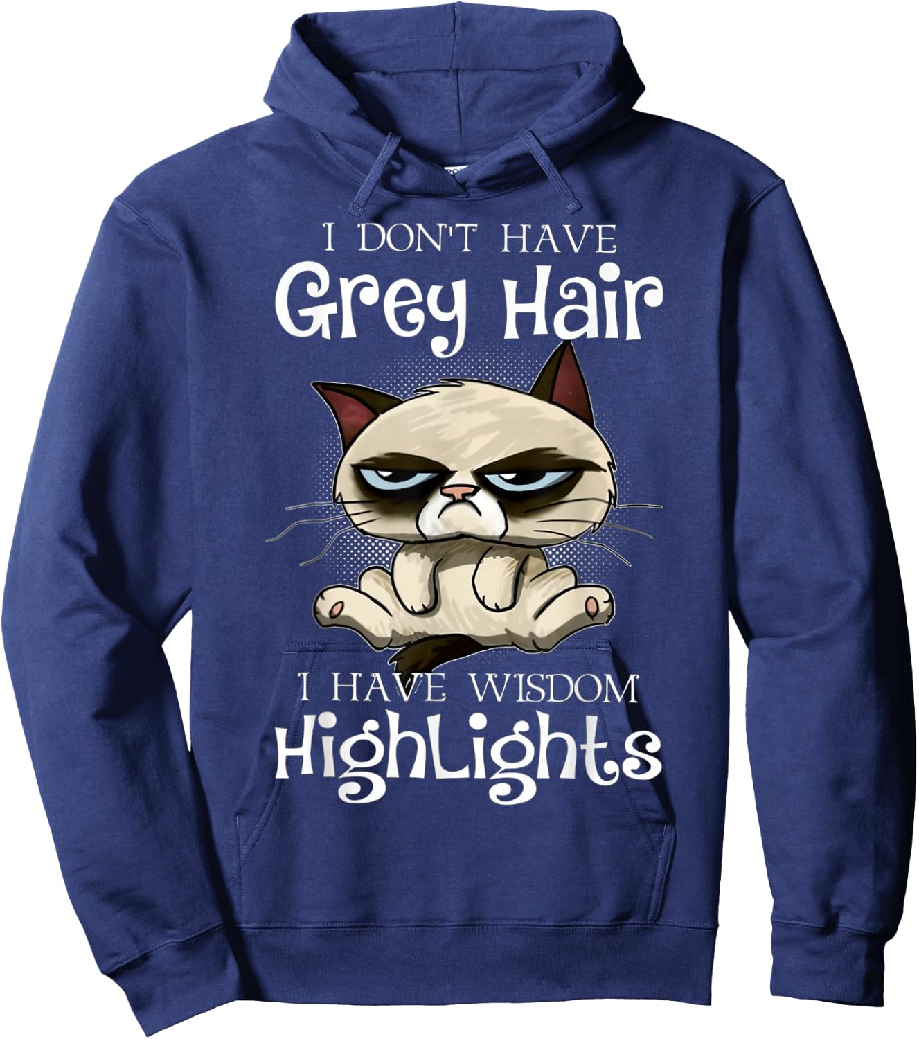I don't have grey hair i have wisdom highlights Hoodie - Hoodie | Navy