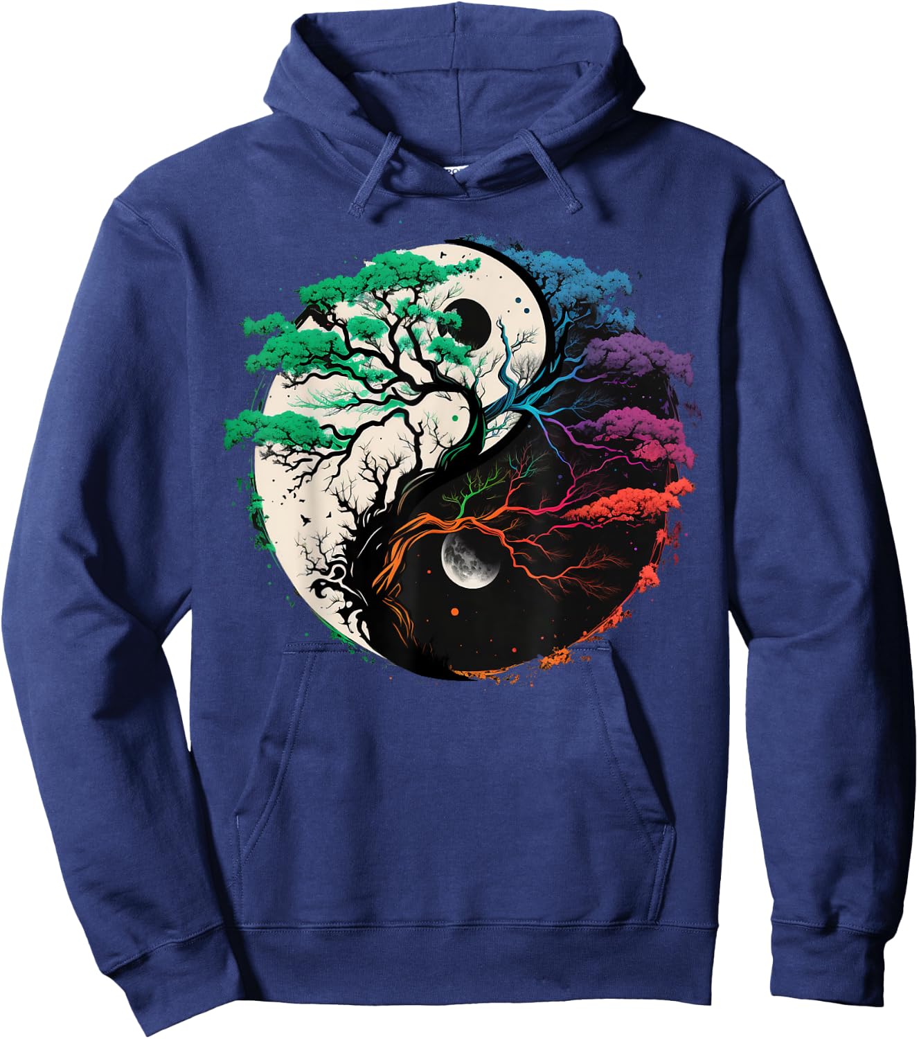 Yin Yang Tree of Life Hoodie - Hoodie | Navy