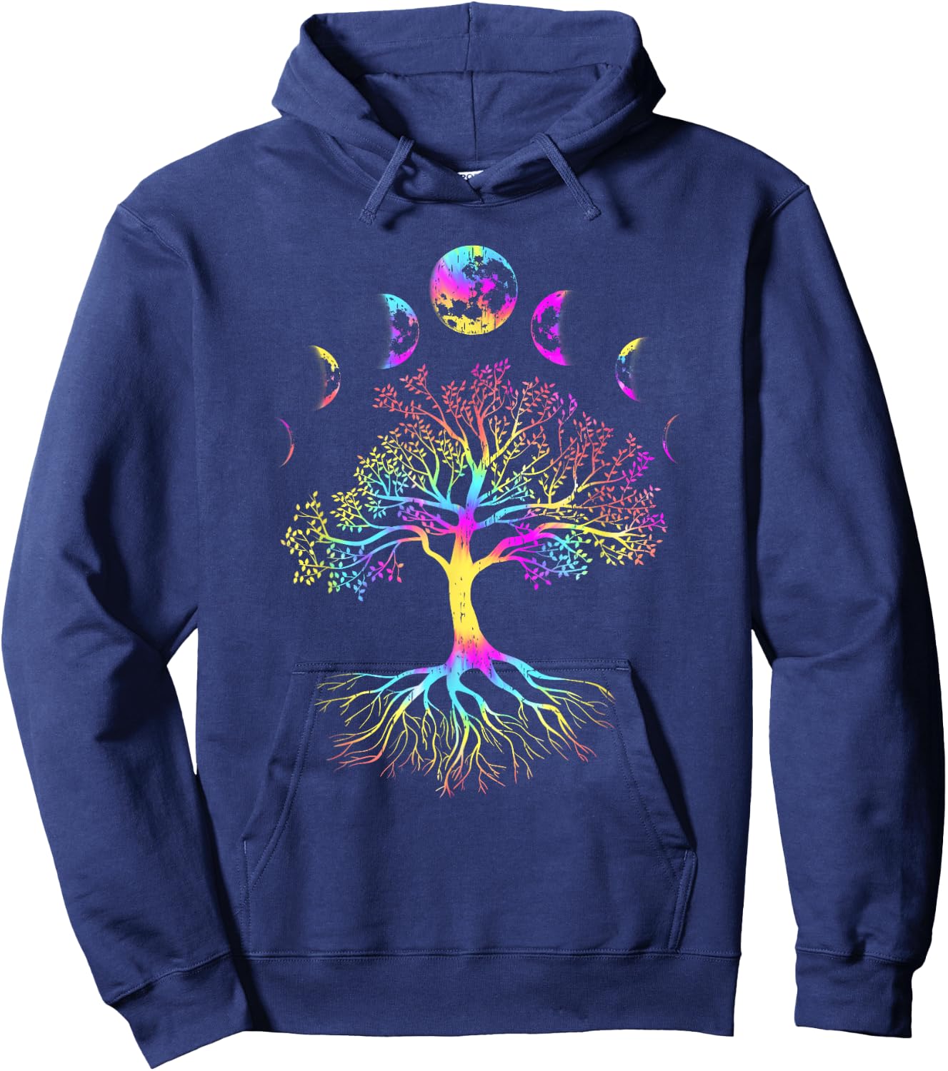 Moon Phases Tree of Life Hoodie - Hoodie | Navy
