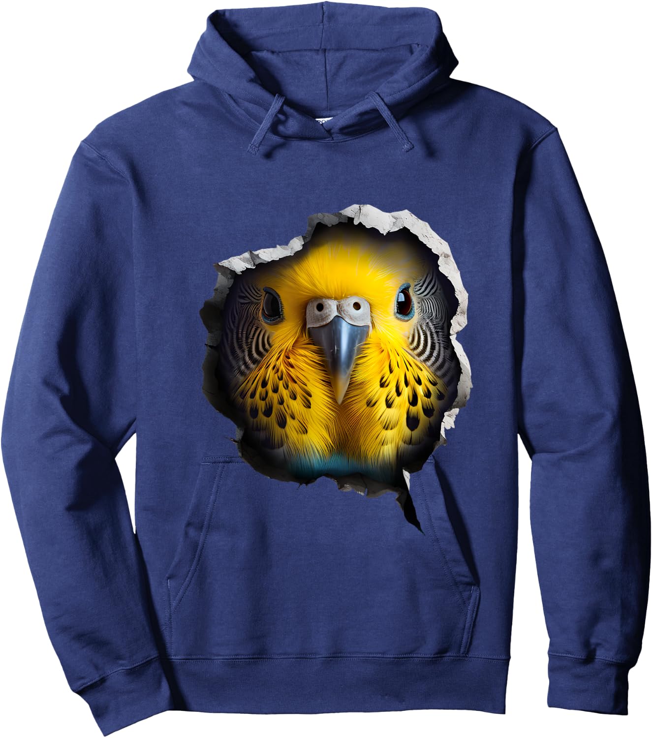 Budgie Face Hoodie - Hoodie | Navy