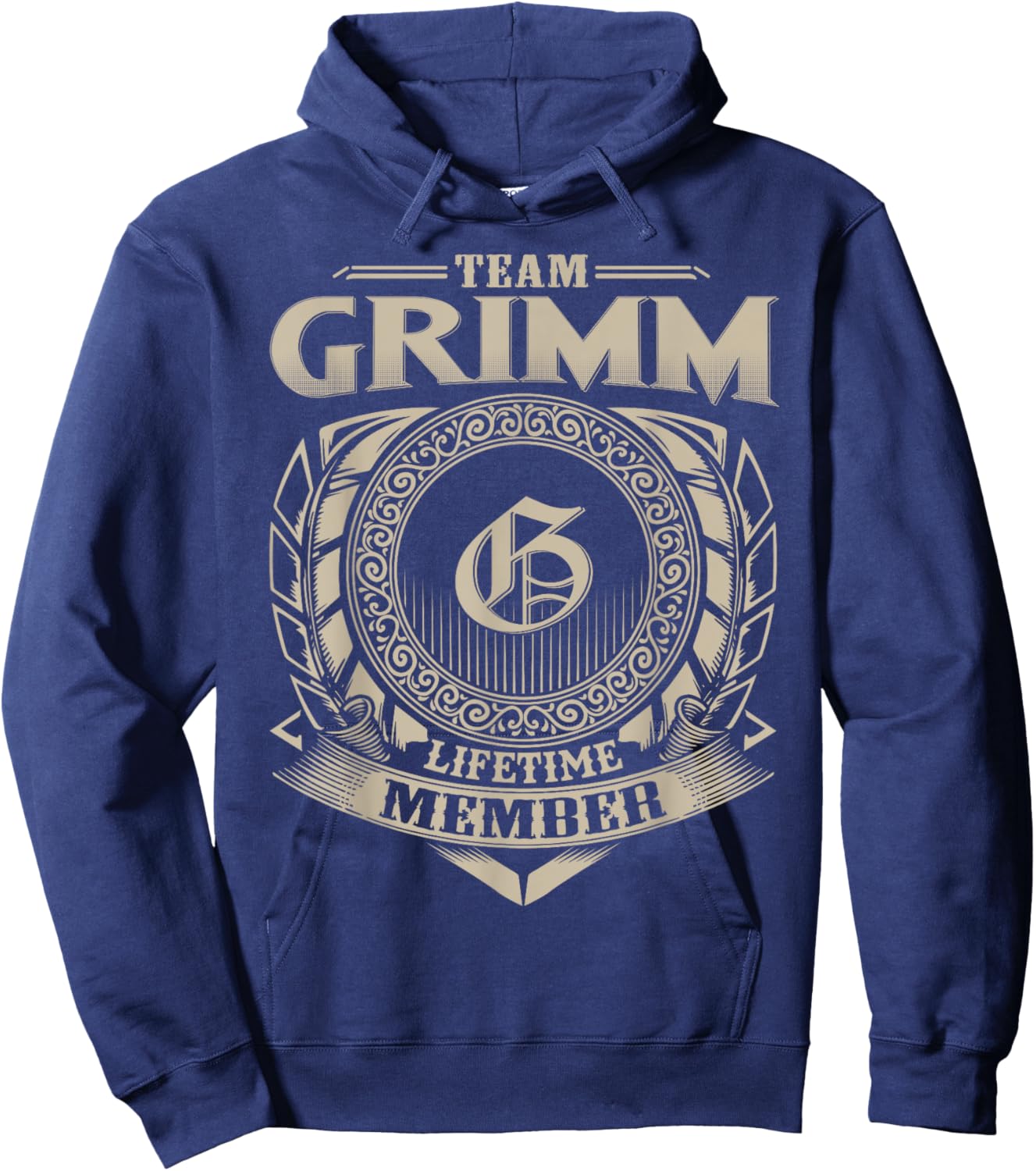 Team GRIMM Lifetime Member Vintage GRIMM Family Hoodie - Hoodie | Navy