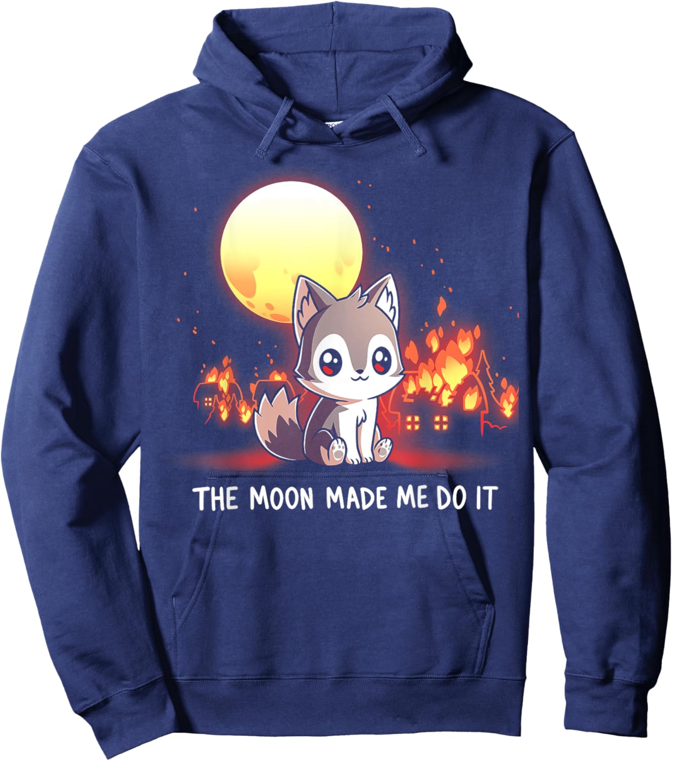 The Moon Made Me Do It Hoodie - Hoodie | Navy
