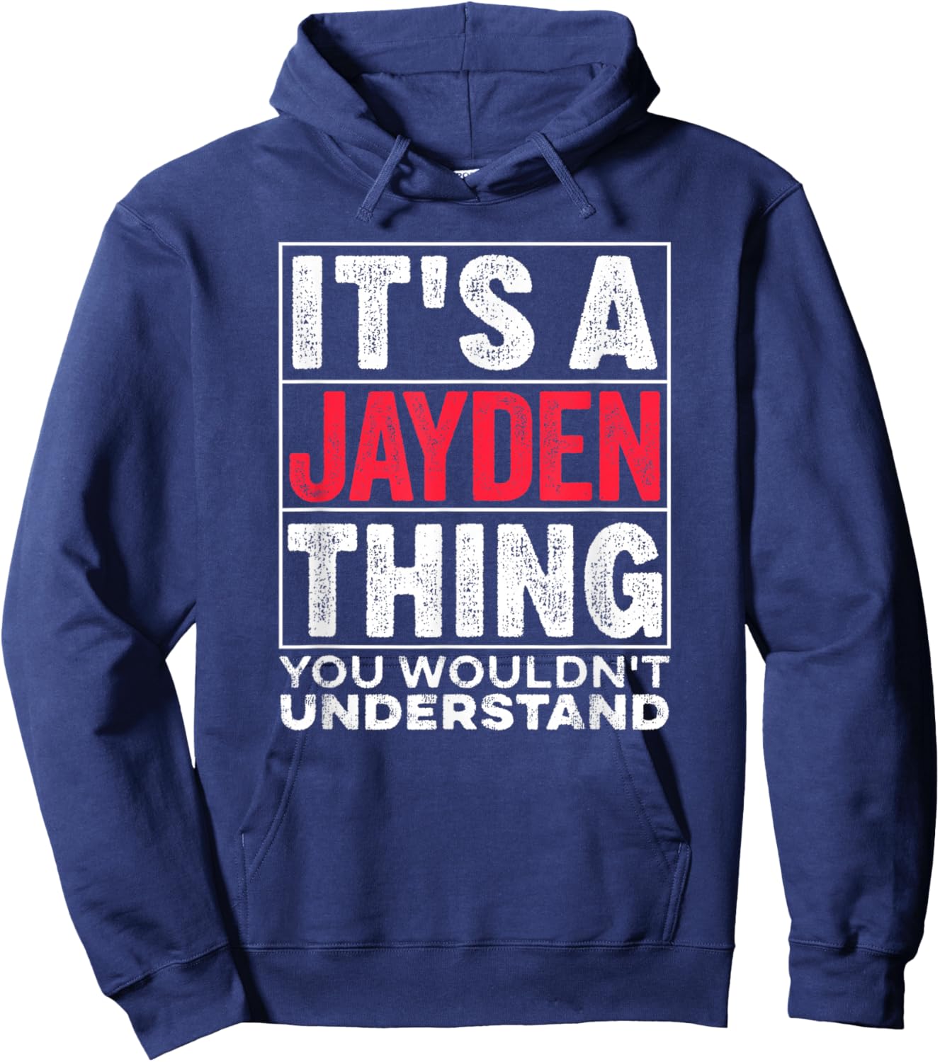 Surname for Jayden Hoodie - Hoodie | Navy