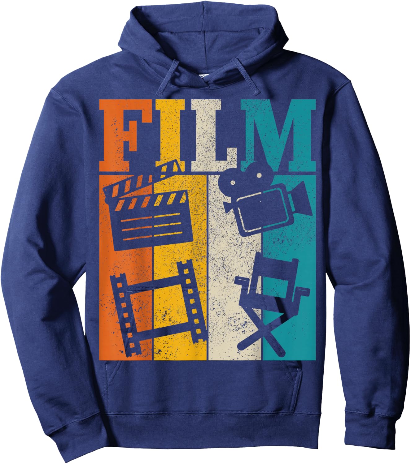 Filmmaker Movie Director Cameraman Vintage Film Hoodie - Hoodie | Navy
