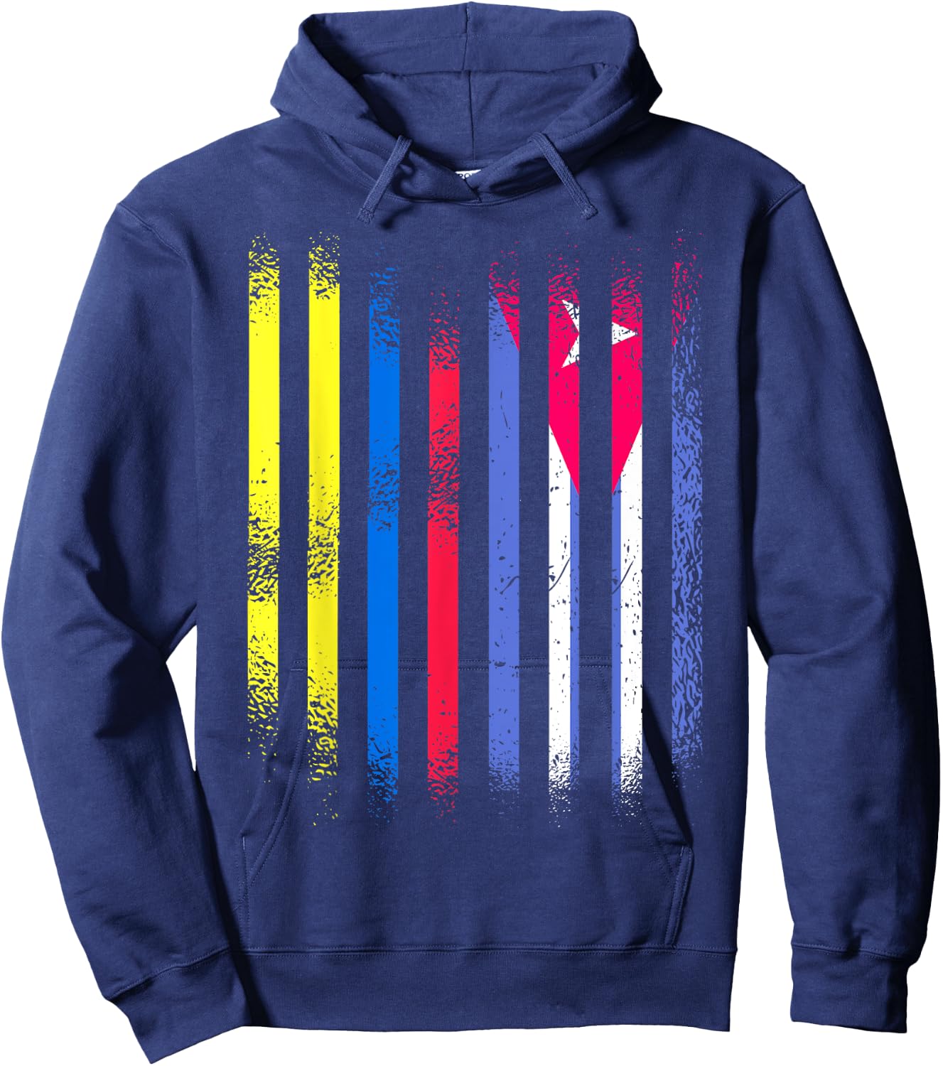 Colombia Flag Cuba Grown Country Flags Stripes Hoodie - Hoodie | Navy