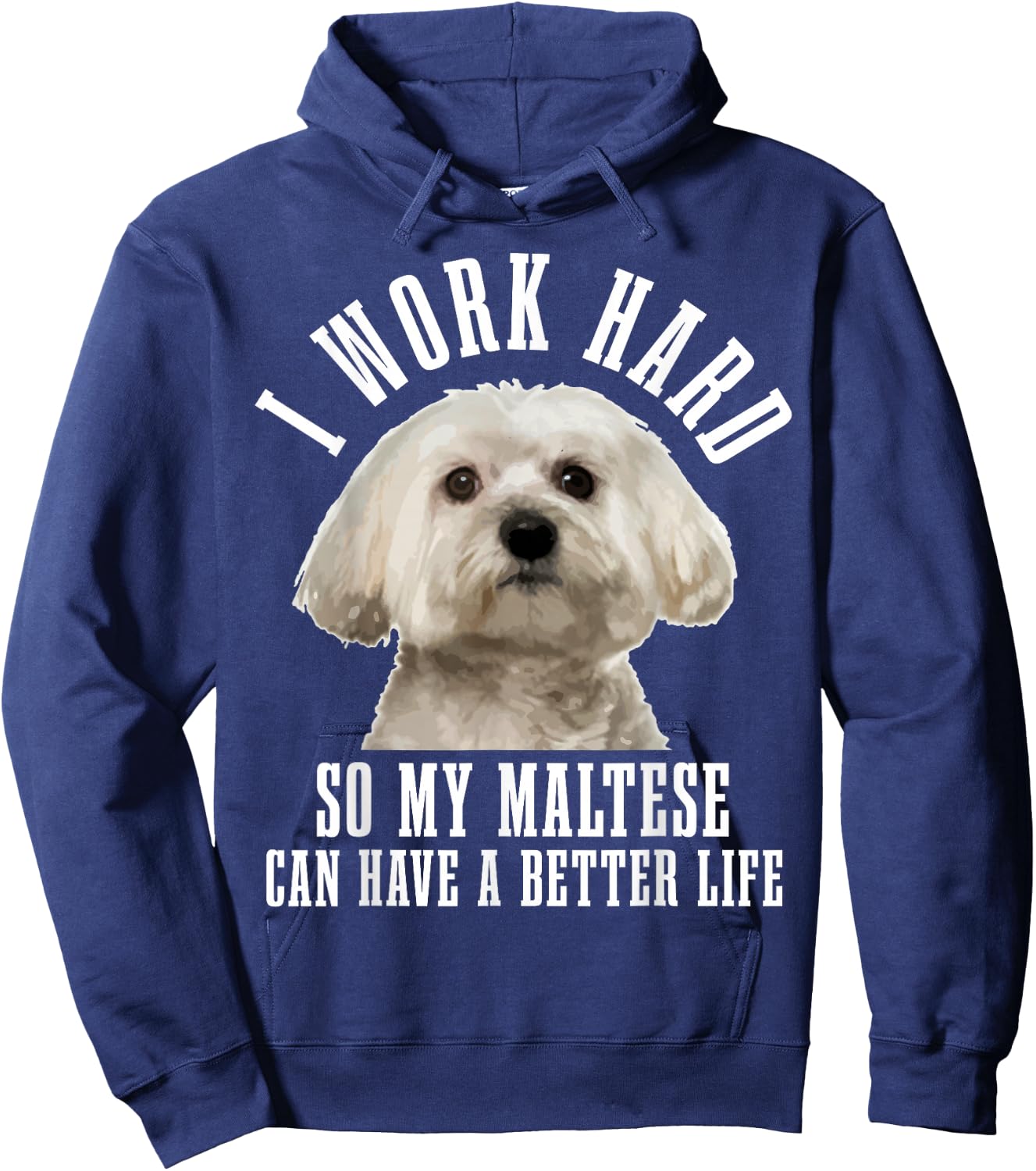 Maltese Mom Dog Dad Funny Maltese Hoodie - Hoodie | Navy