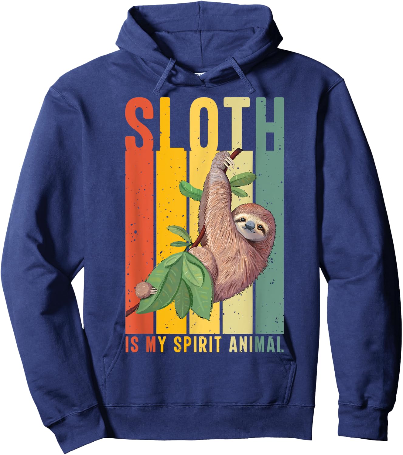 Sloth is my Spirit Animal lazy cute Sloth Hoodie - Hoodie | Navy