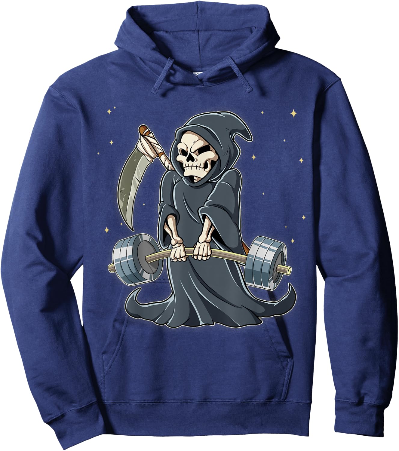 Grim Reaper Gym Weight Training Deadlift Hoodie - Hoodie | Navy