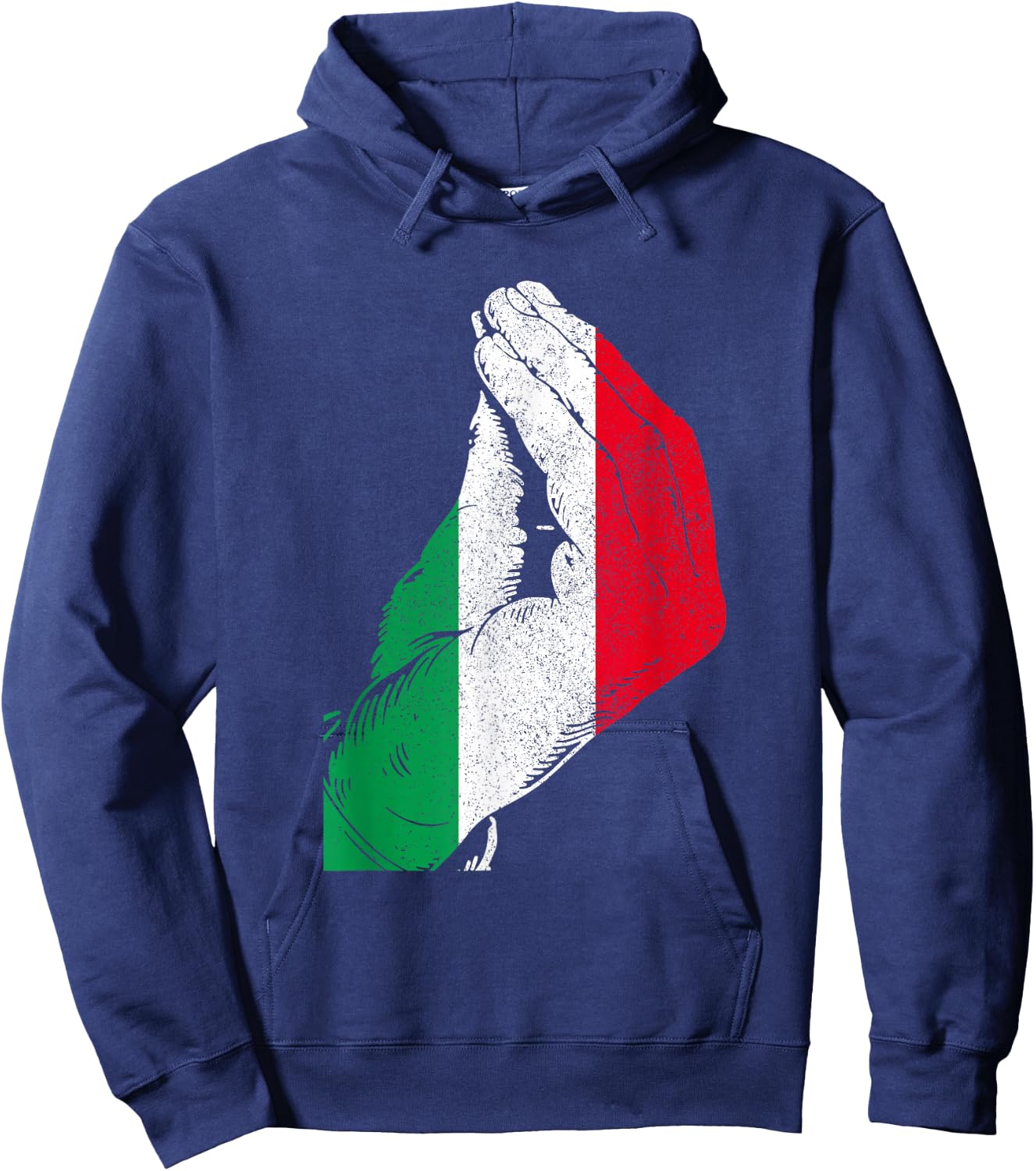 Italy Hand Gesture Italy Flag Pride Funny Hoodie - Hoodie | Navy