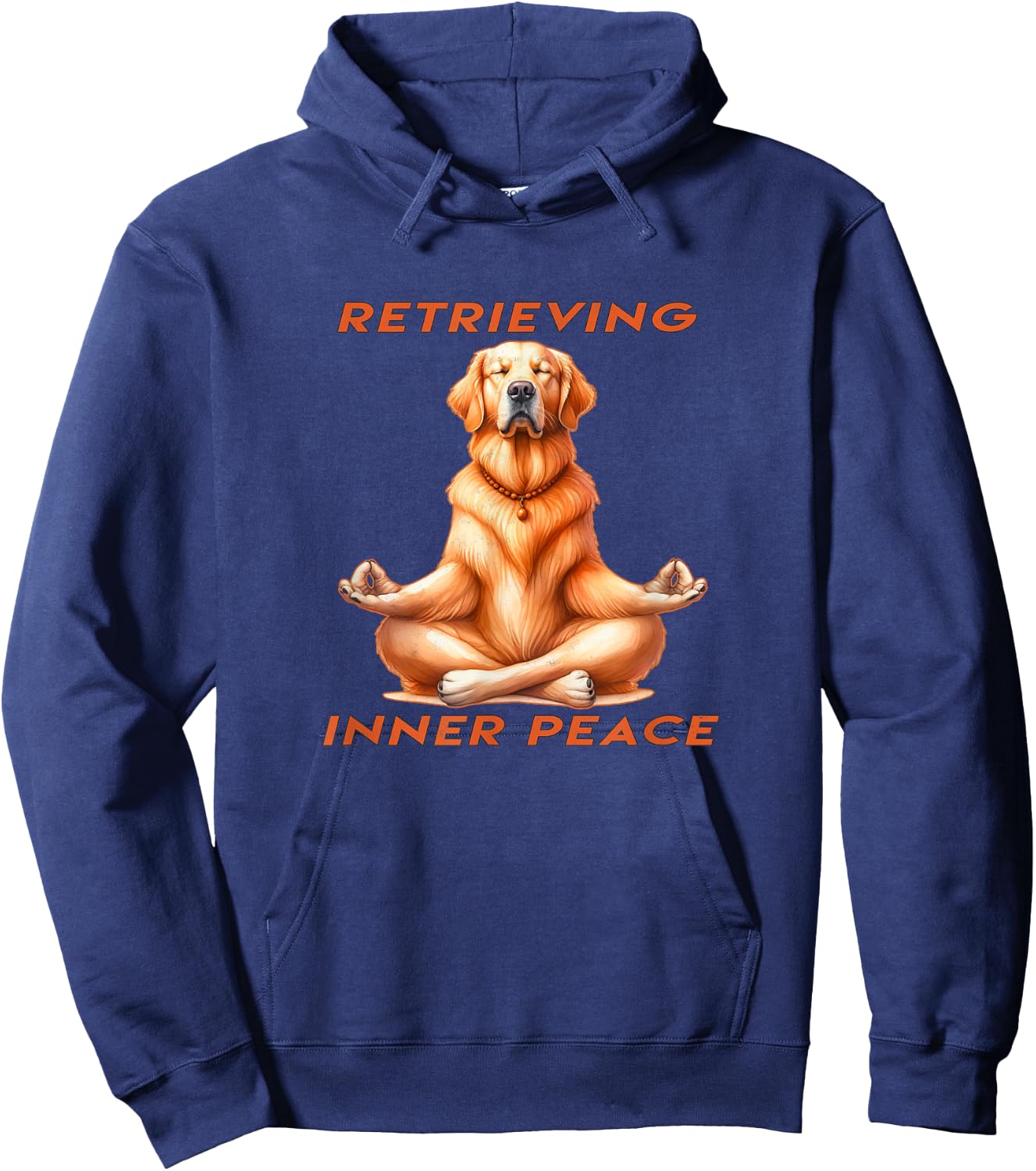 Golden Retriever Yoga - Retrieving Inner Peace Hoodie - Hoodie | Navy