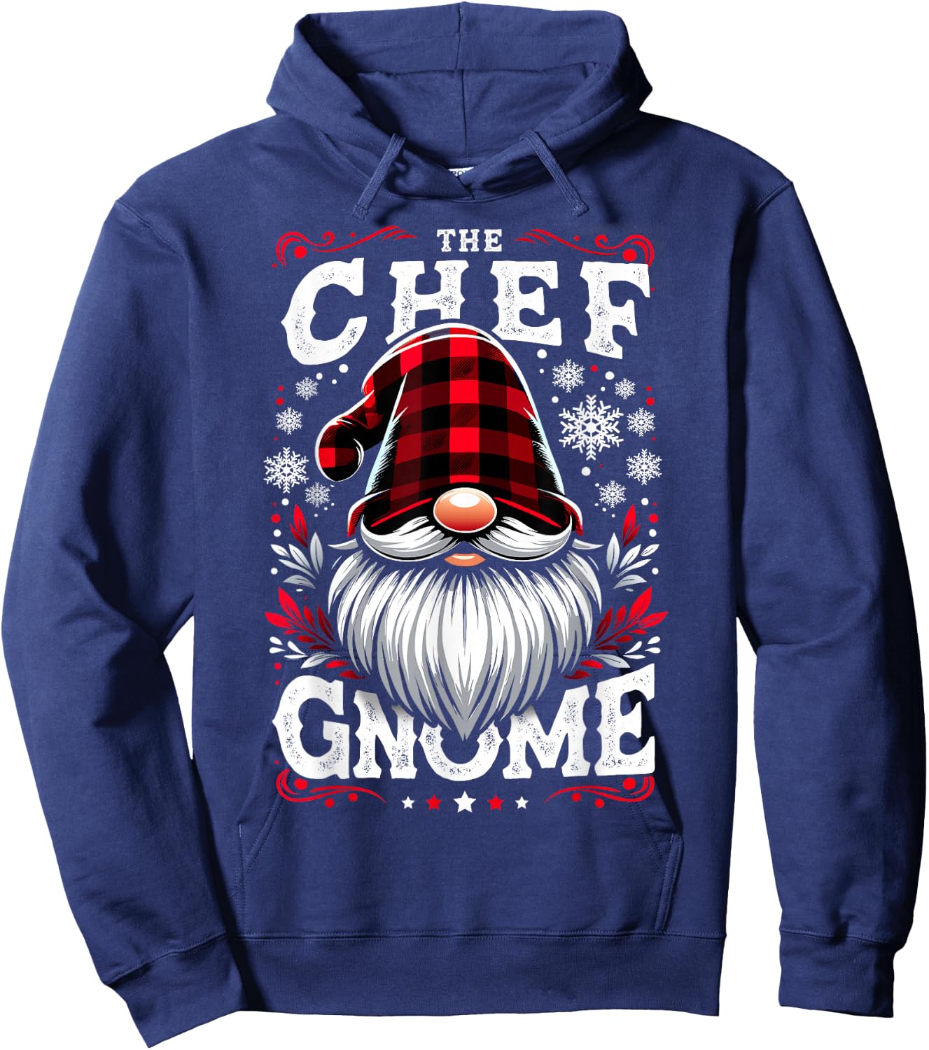 The Chef Gnome Matching Family Christmas Pajama Hoodie - Hoodie | Navy