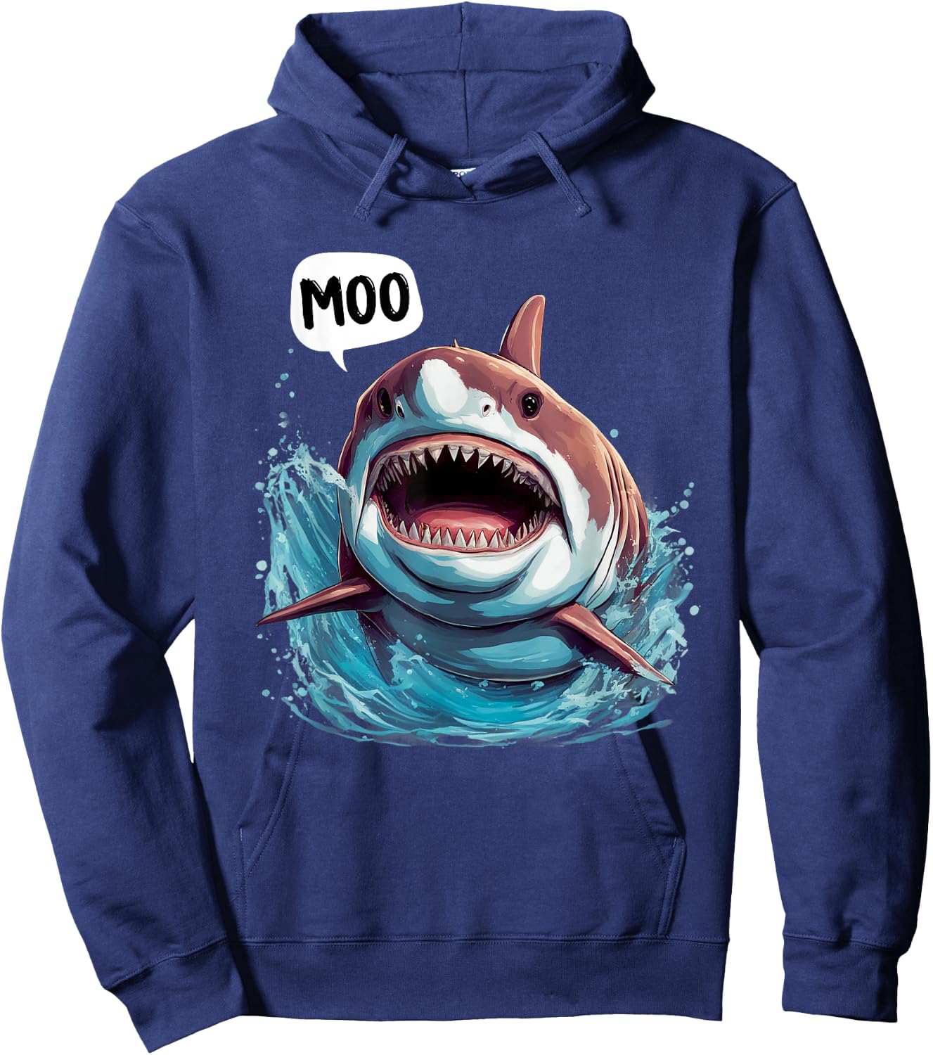 Funny Shark - Moo I'm A Cow Men Women Kids Moo Hoodie - Hoodie | Navy