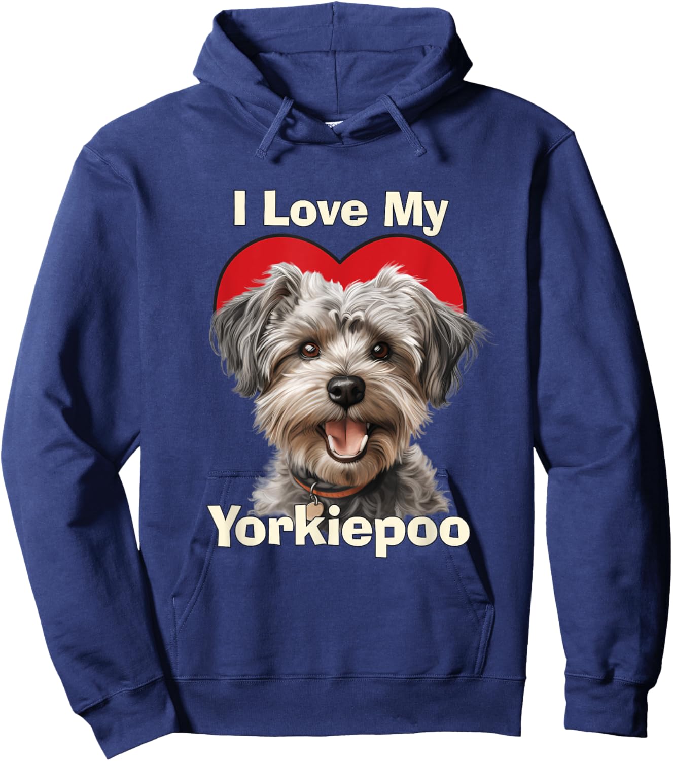 I Love My Yorkiepoo Yorkie-poo Puppy Dog Hoodie - Hoodie | Navy