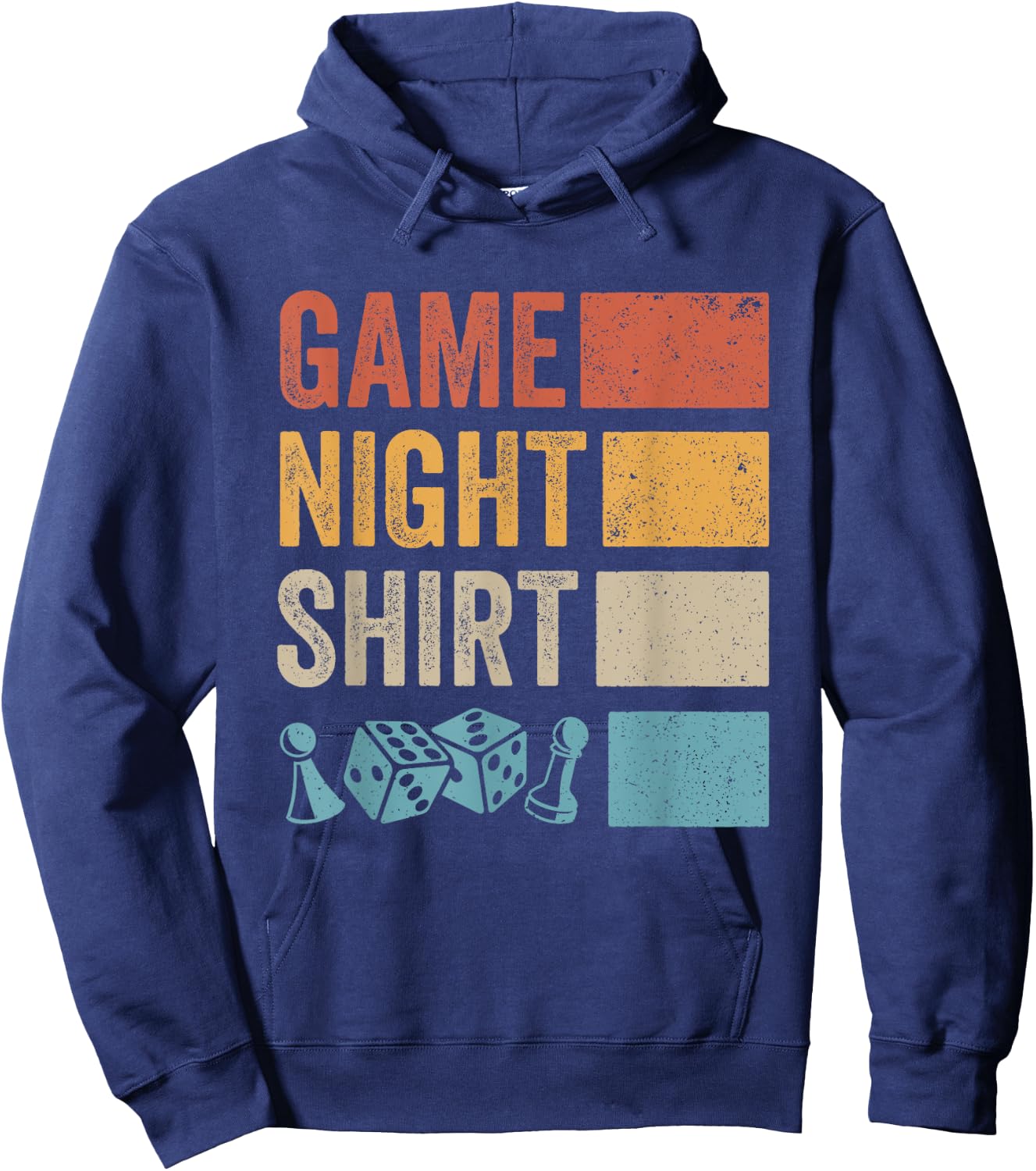 Retro Boardgaming Game Night Hoodie - Hoodie | Navy