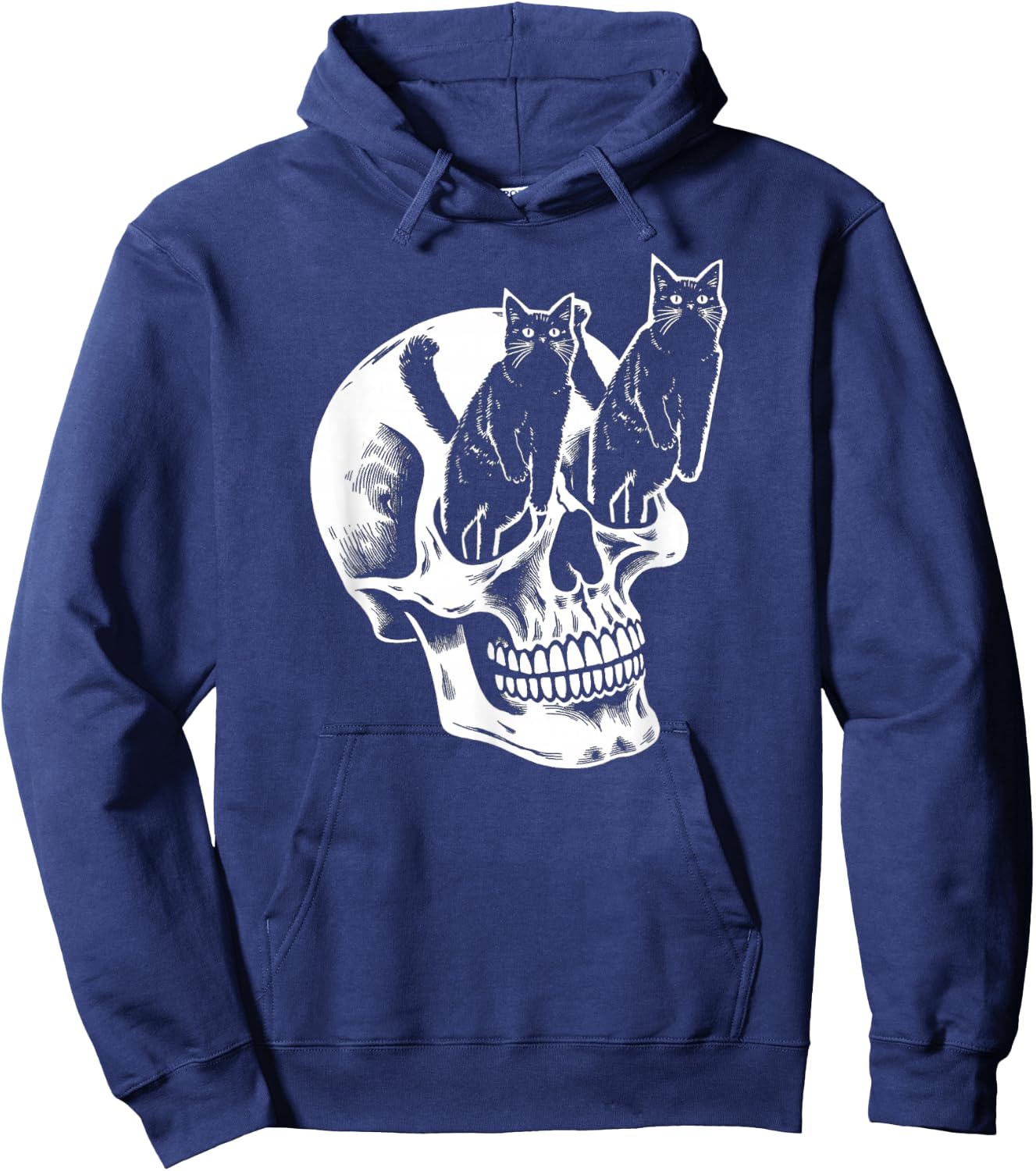 My Skull Has Cats For Eyes Hoodie - Hoodie | Navy