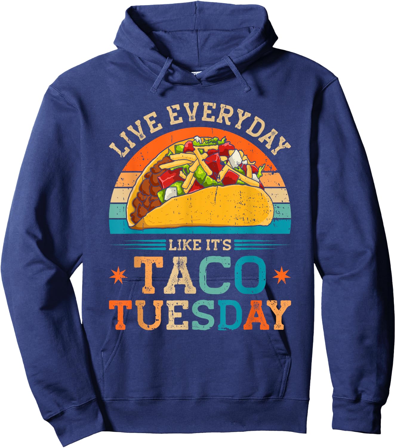 Funny Taco Tuesday Food Cinco De Mayo Hoodie - Hoodie | Navy