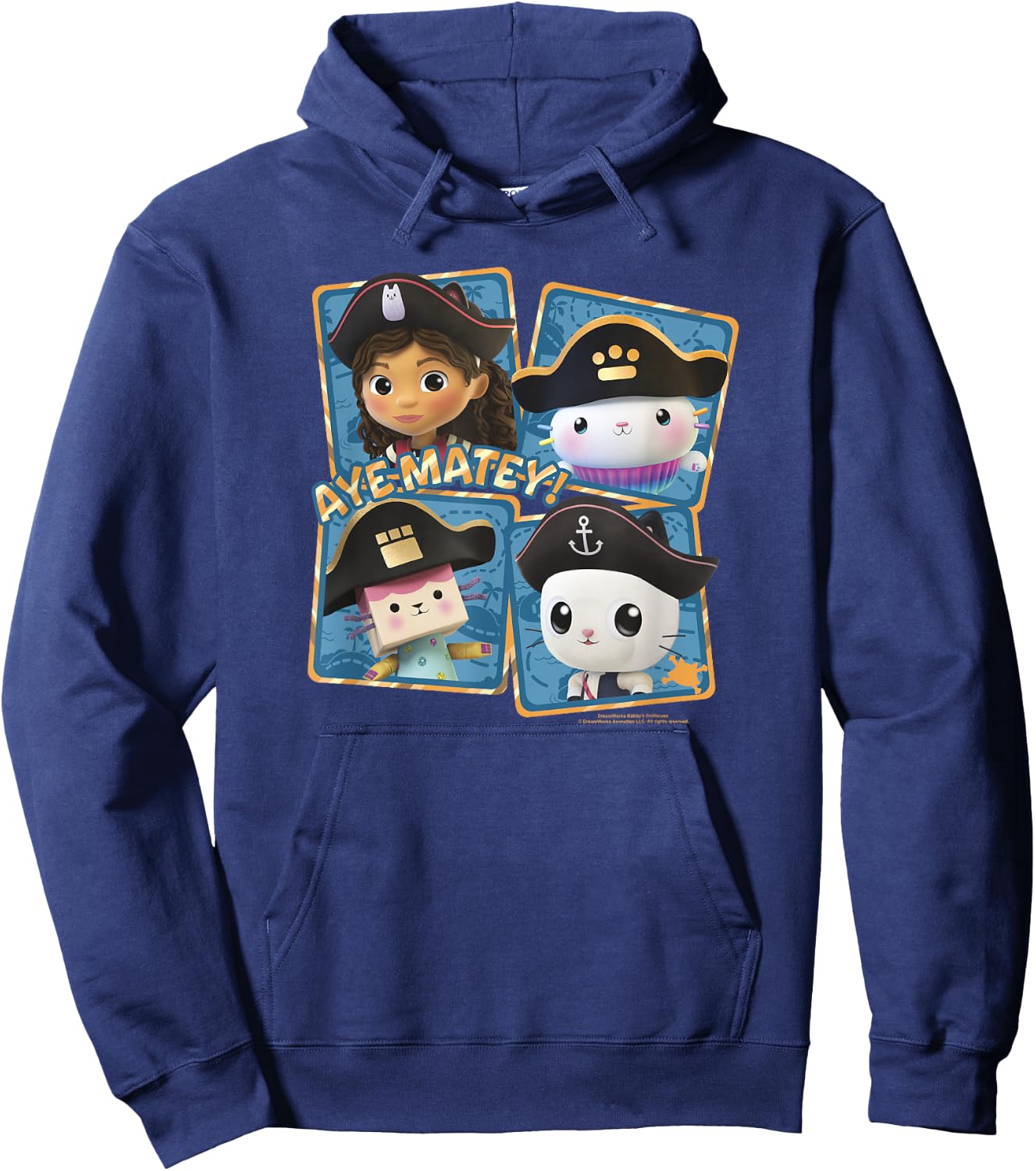 Gabby's Dollhouse Group Shot Pirates Ate Matey! Hoodie - Hoodie | Navy