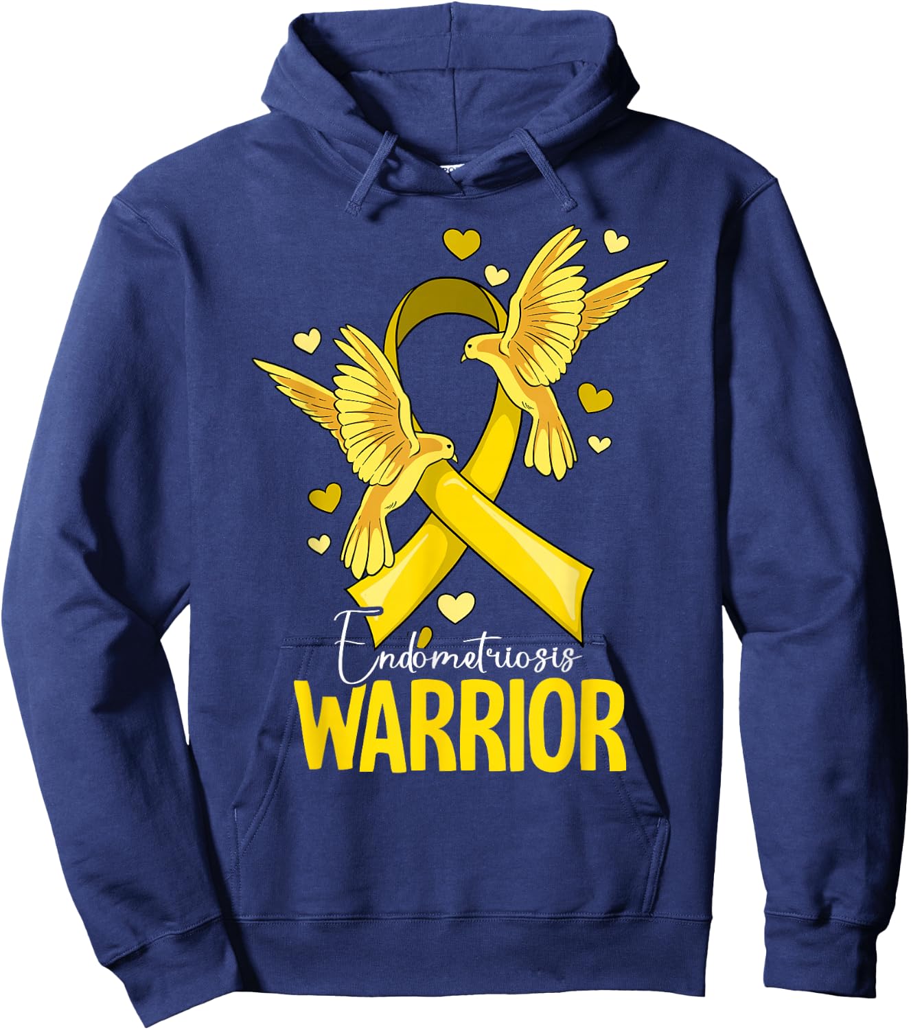 Warrior Endometriosis Awareness Hoodie - Hoodie | Navy