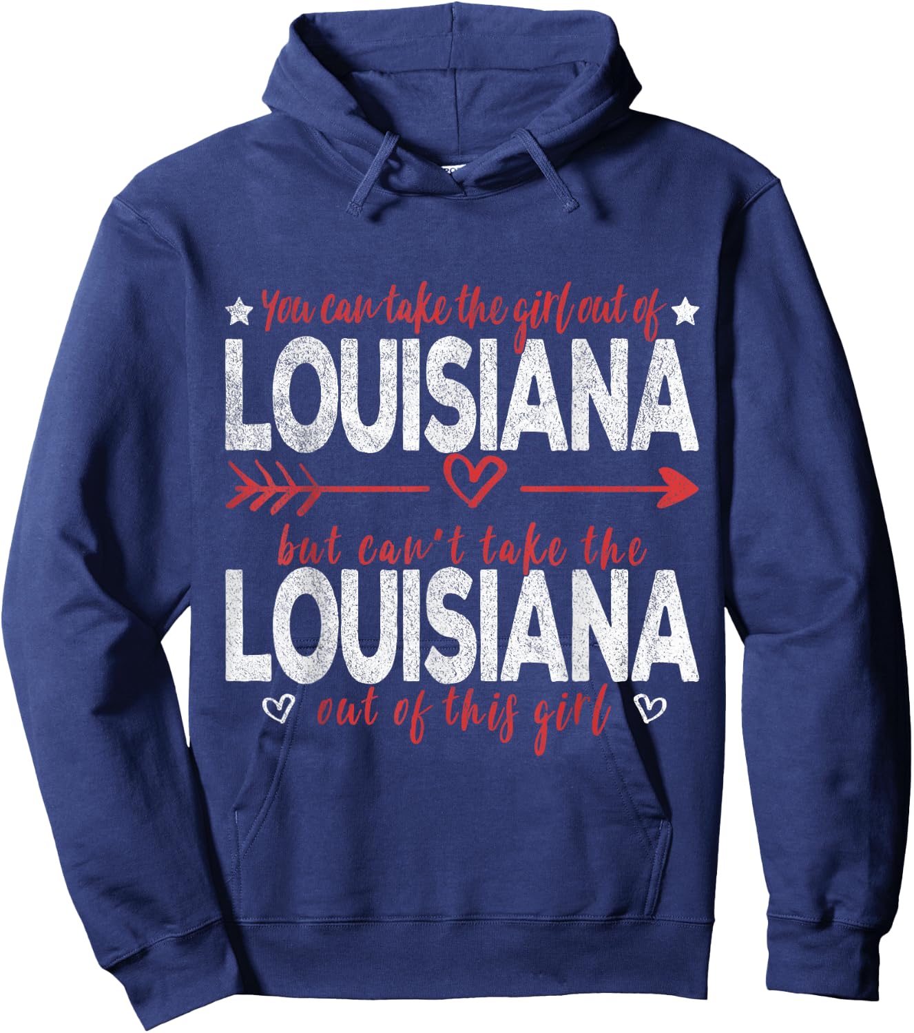 Girl Out Of Louisiana Hometown Home Louisiana Hoodie - Hoodie | Navy