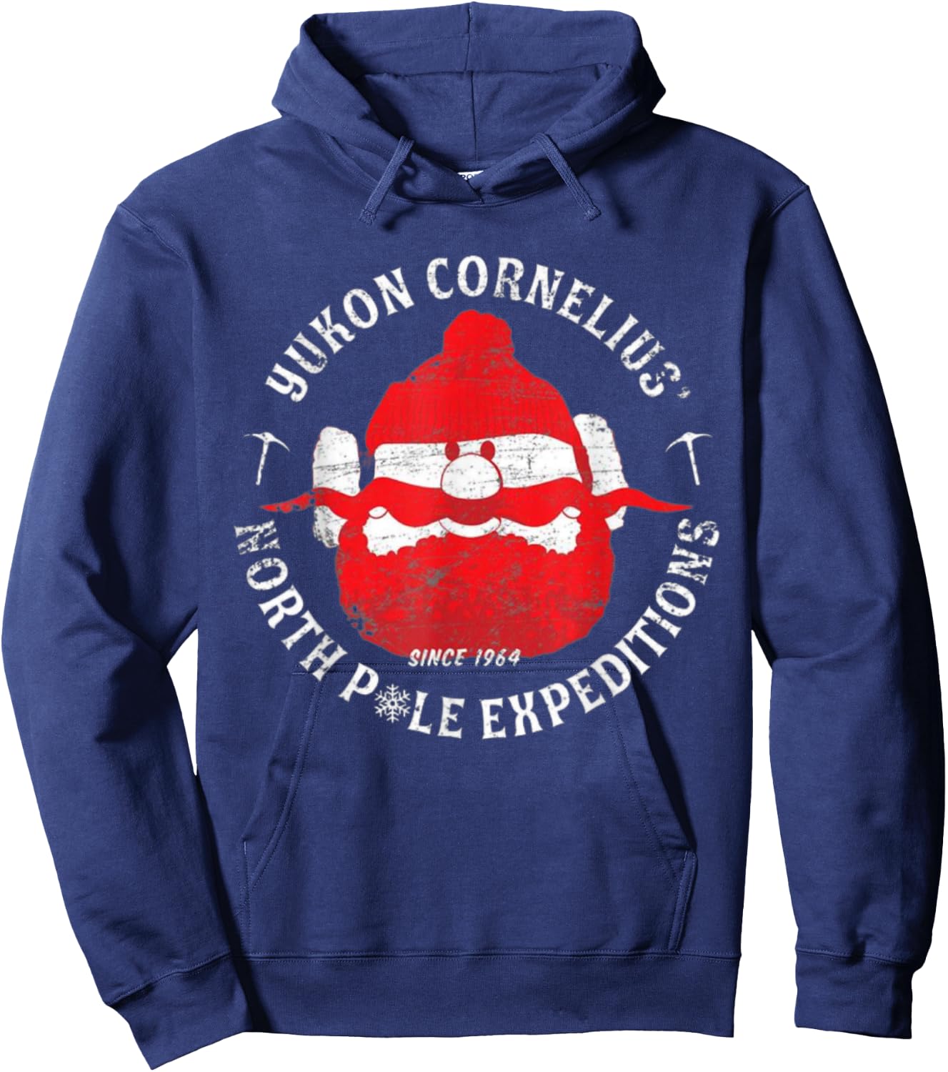 Christmas Explorer Vintage Throwback Cartoon Hoodie - Hoodie | Navy