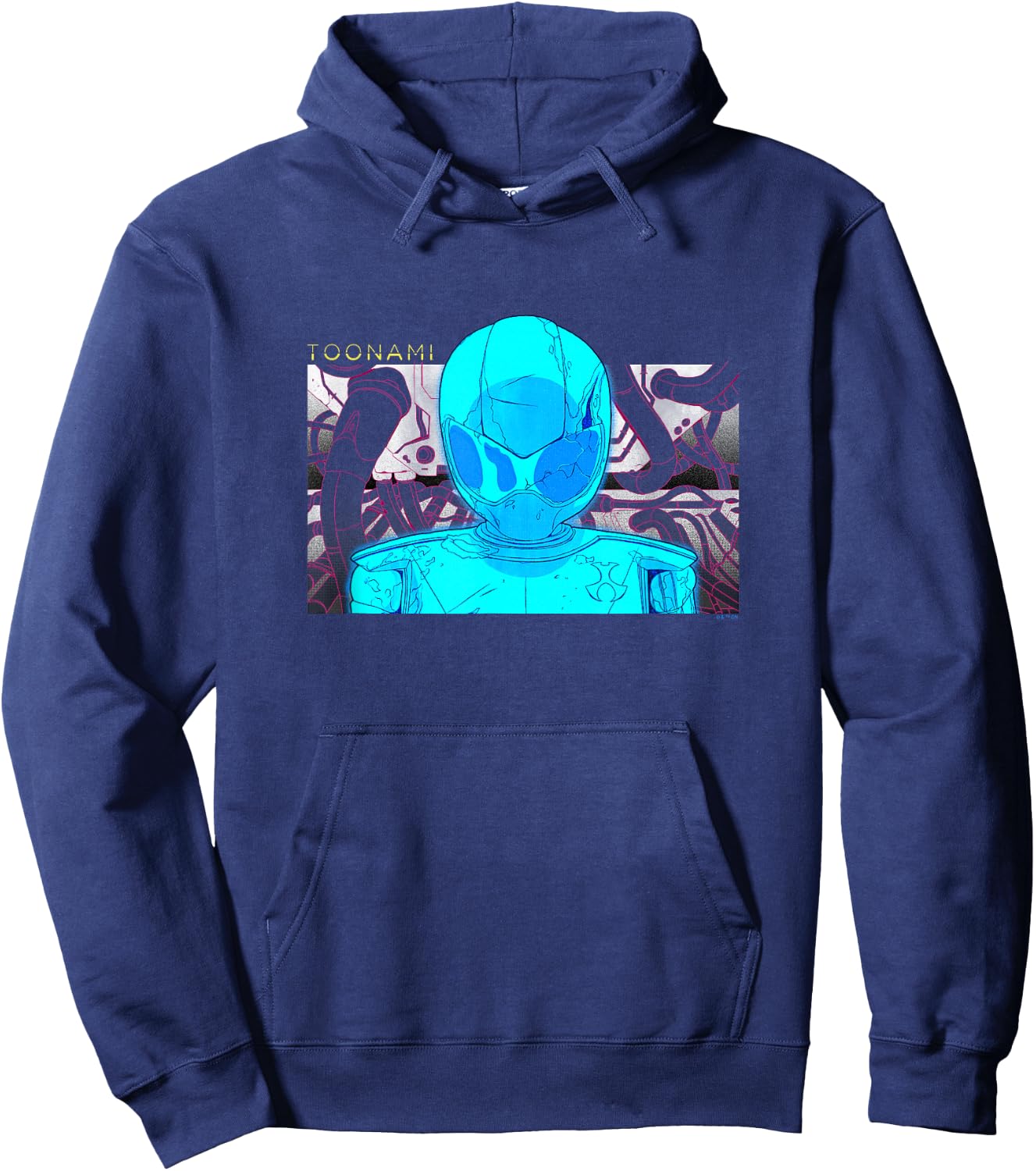 Toonami T.O.M. Blue Schematic Screen Grab Hoodie - Hoodie | Navy