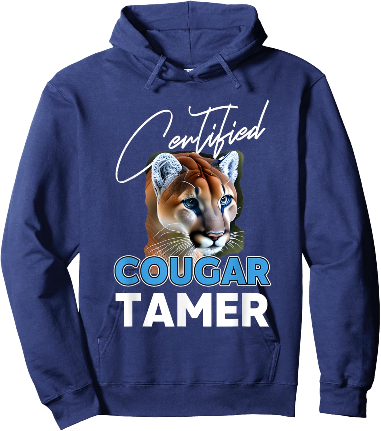 Certified Cougar Tamer Gift Cougar Hunter Hoodie - Hoodie | Navy