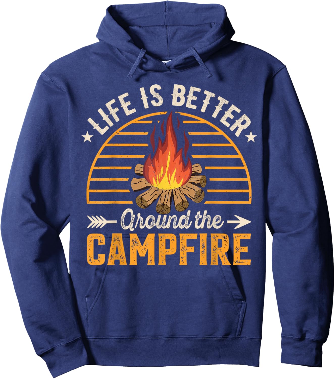Life Is Better Around The Campfire Hoodie - Hoodie | Navy