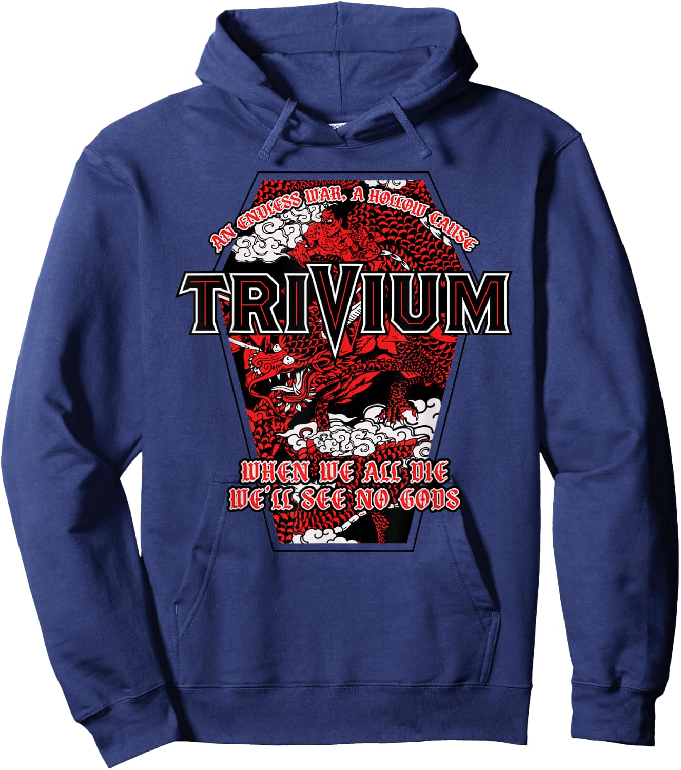 Trivium No Gods White Hoodie - Hoodie | Navy