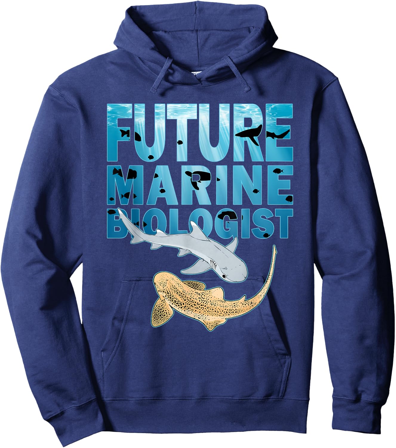 Future Marine Biologist Leopard Shark Hoodie - Hoodie | Navy