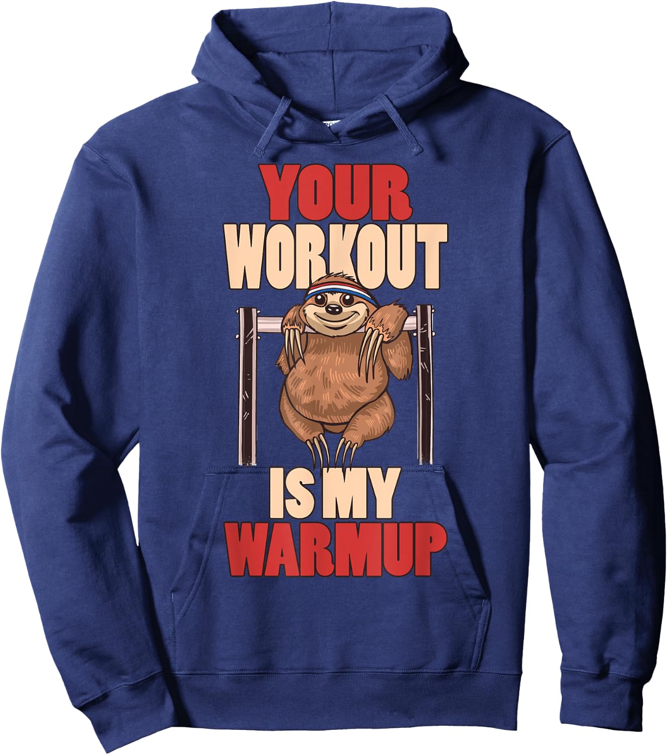 Sporty sloth calisthenic gymnastics Amateur Hoodie - Hoodie | Navy
