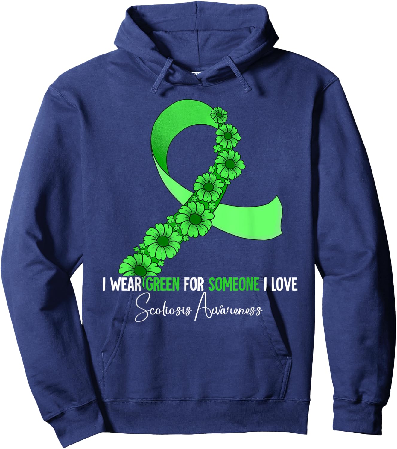 Scoliosis Awareness Hoodie - Hoodie | Navy