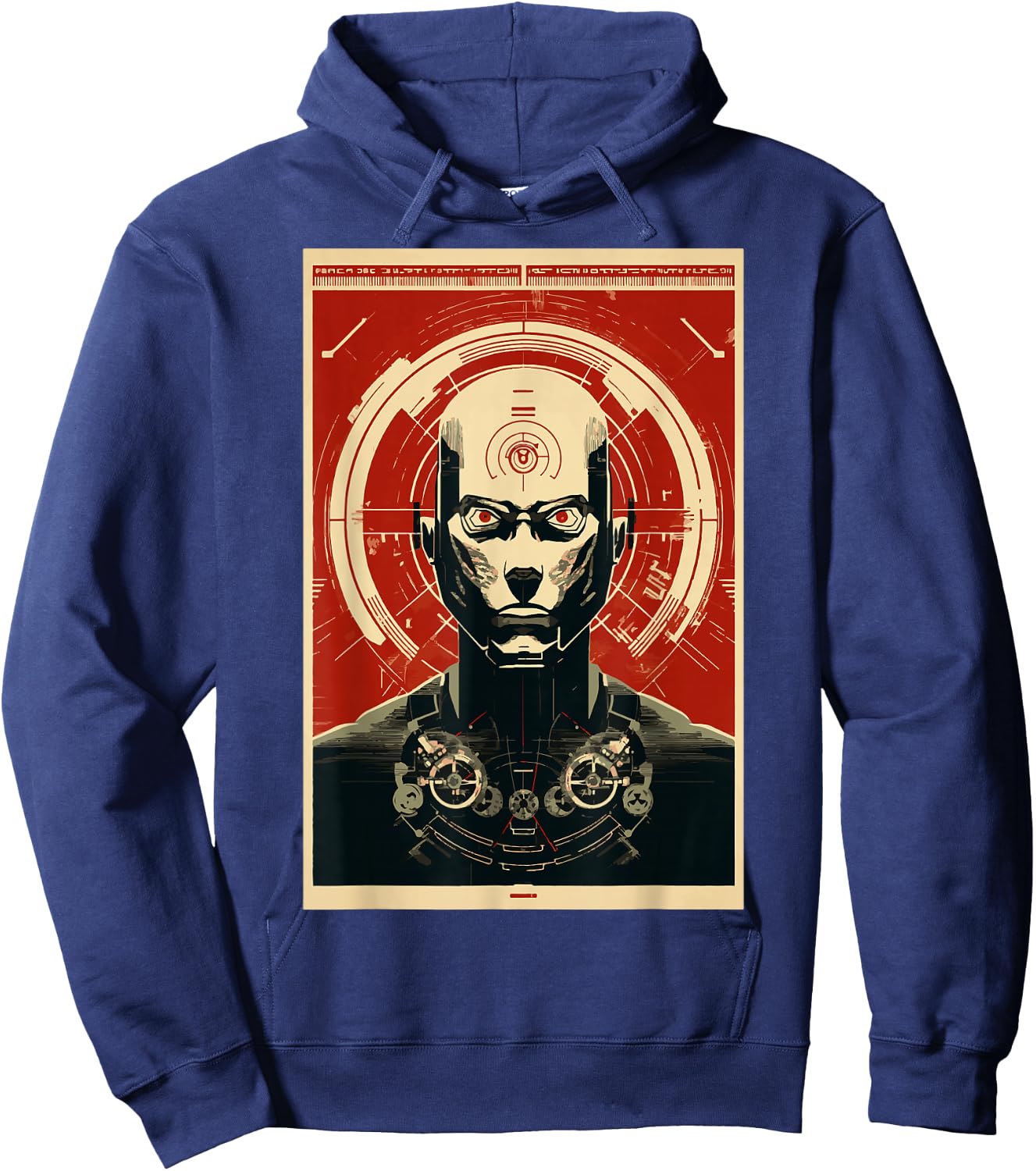Soviet Cyborg SOVI8 Vintage Propaganda Hoodie - Hoodie | Navy