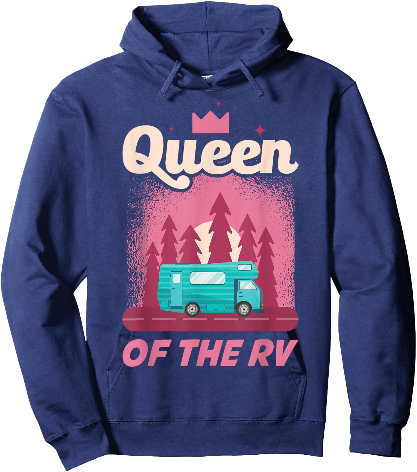 Queen Of The RV Motorhome Hoodie - Hoodie | Navy
