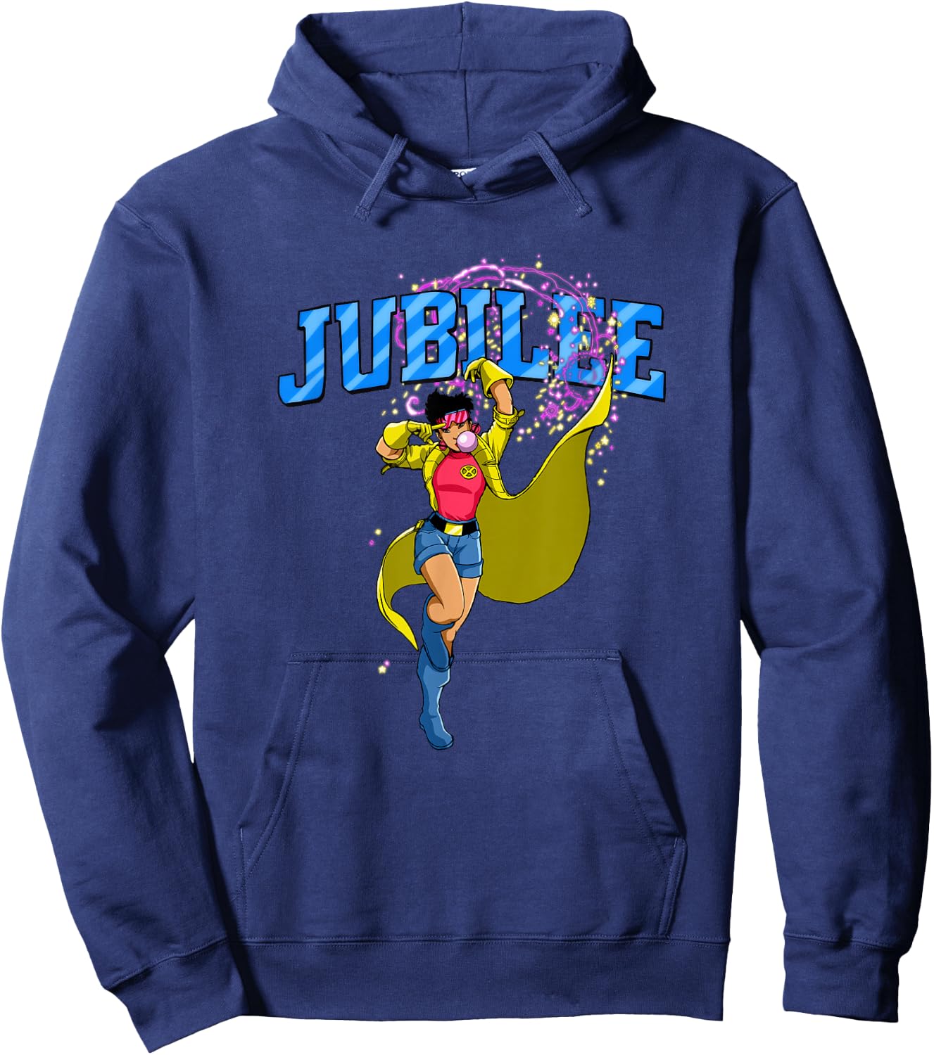 Marvel X-Men Jubilee 90's TV Show Portrait Hoodie - Hoodie | Navy