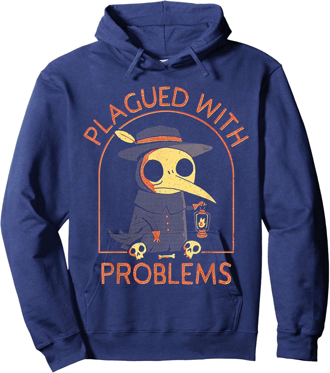 Plagued With Problems Plague Doctor Hoodie - Hoodie | Navy