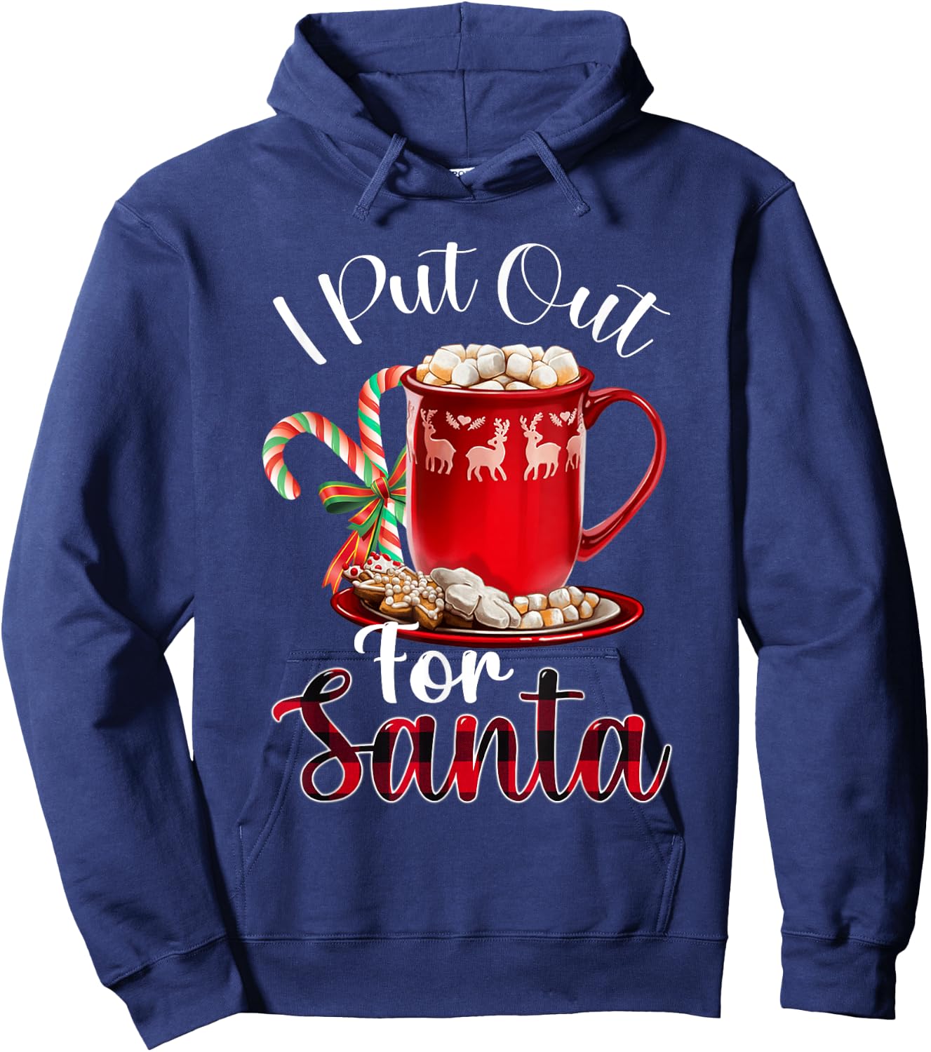 Naughty I Put Out For Santa Christmas Xmas Hoodie - Hoodie | Navy