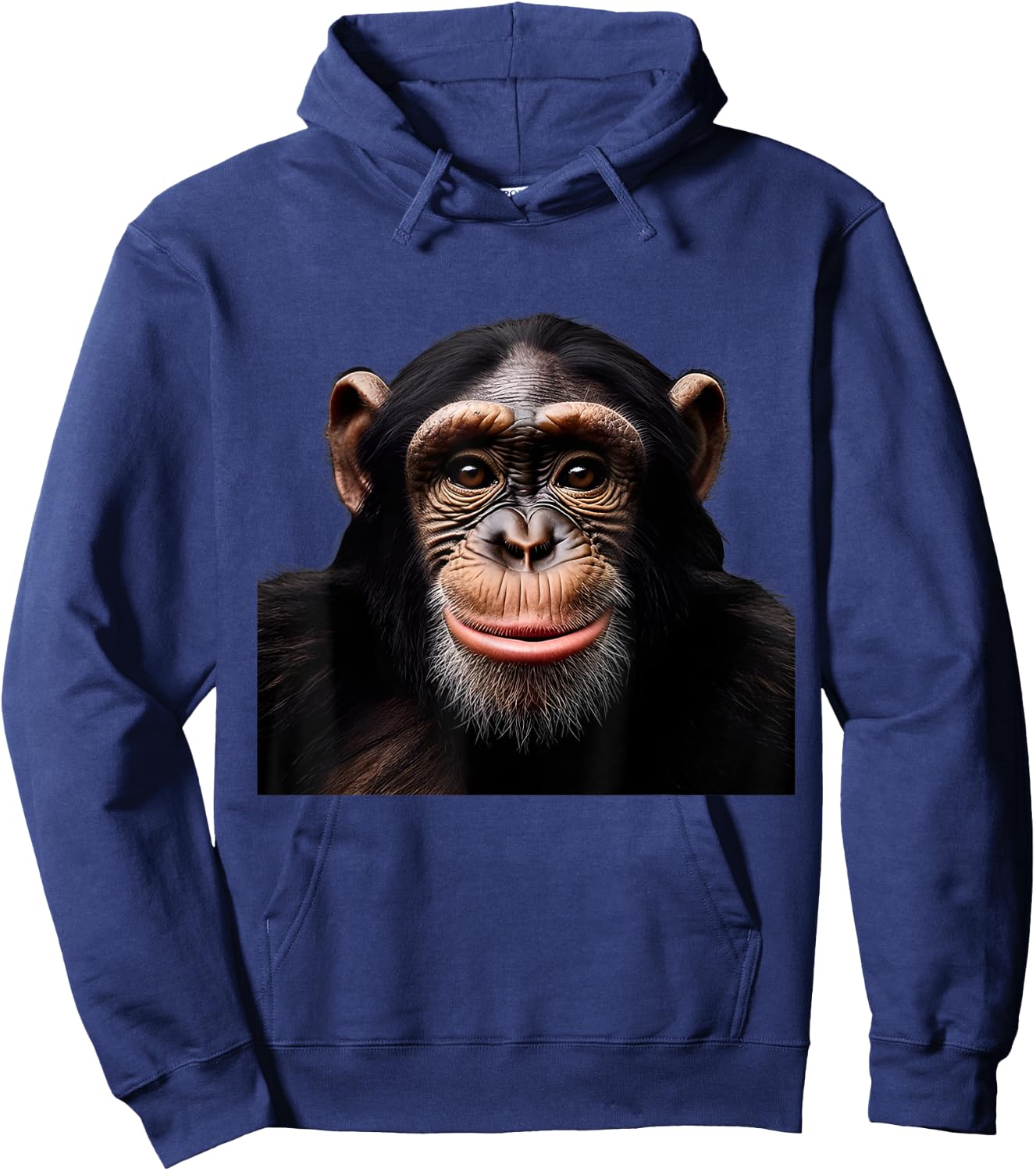 Funny Monkey Face Chimpanzee Hoodie - Hoodie | Navy