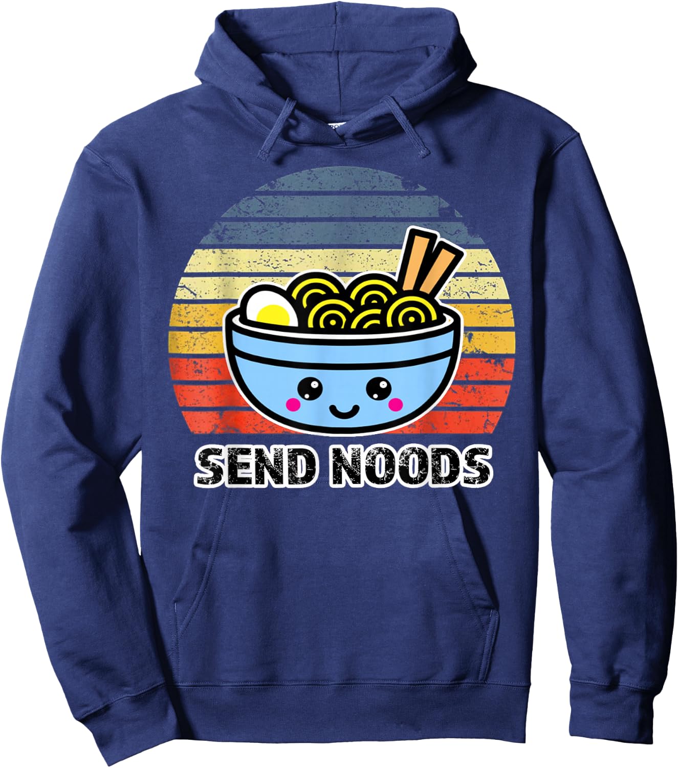 Send Noods Funny Great Ramen Noodle Hoodie - Hoodie | Navy
